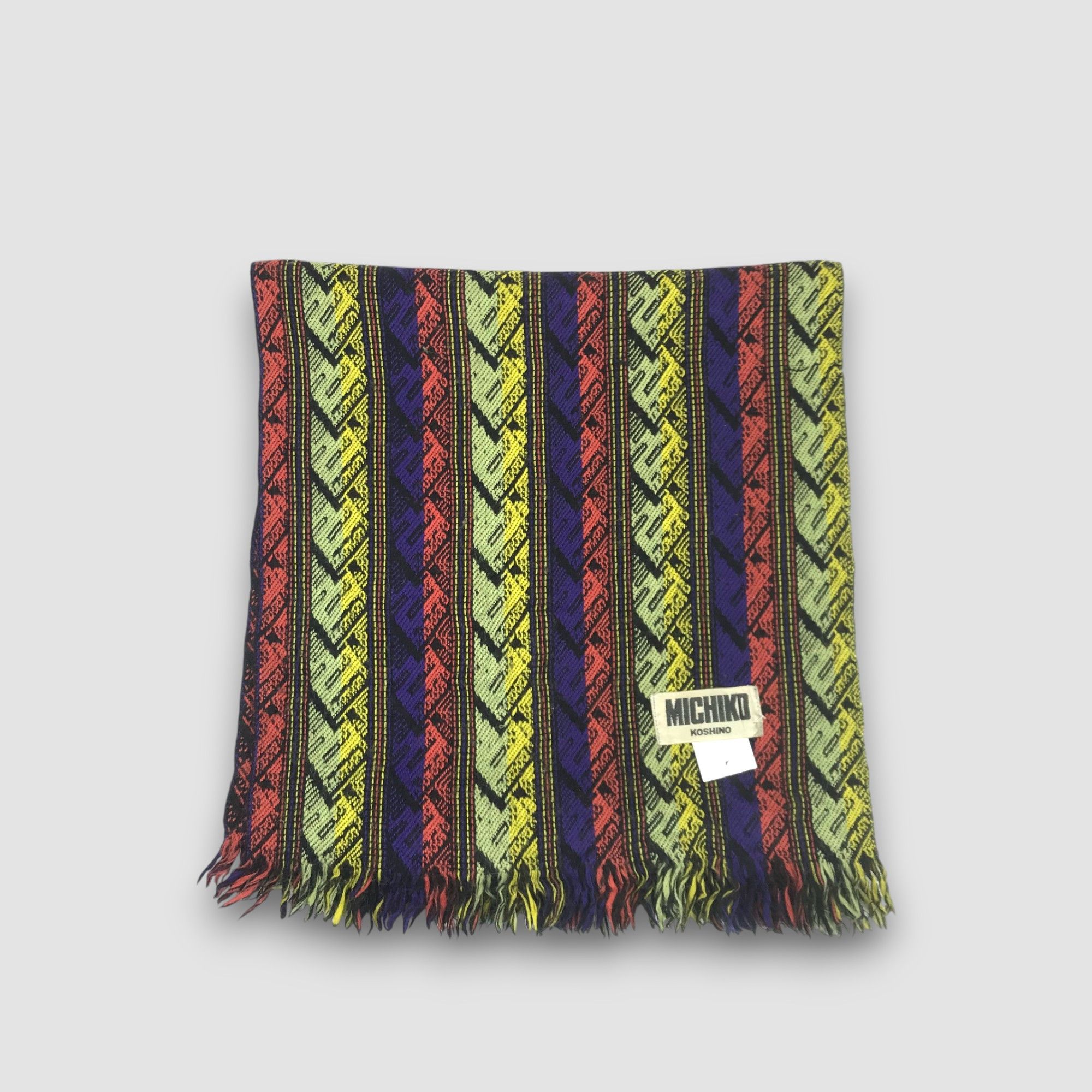 Michiko Koshino London Michiko Koshino Japanese Scarf Muffler Wool Cashmere Scarves Size ONE SIZE - 2 Thumbnail