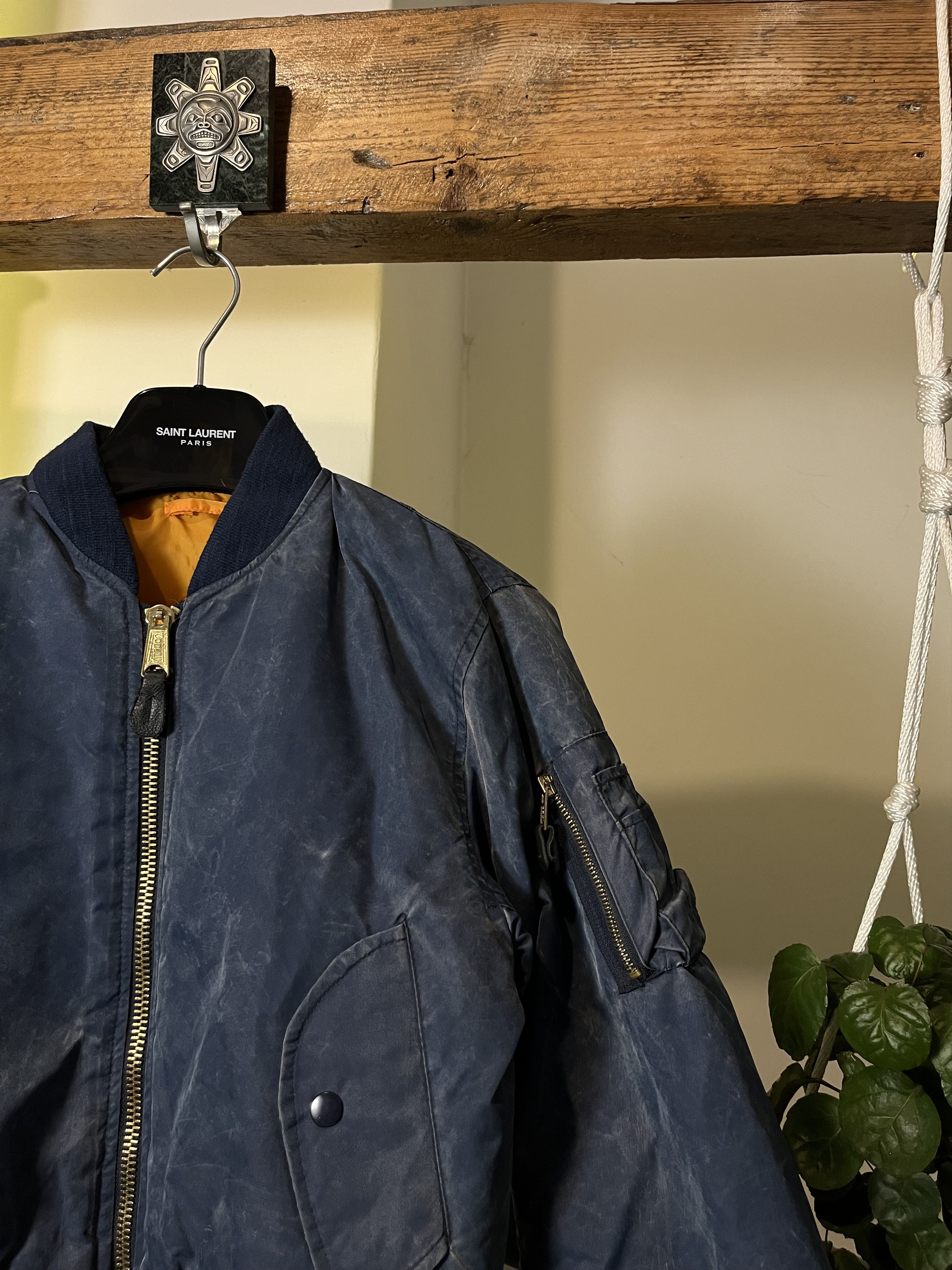 Vintage 90s Reversible MA-1 USA Bomber Flyer Jacket Military Size US XS / EU 42 / 0 - 5 Thumbnail
