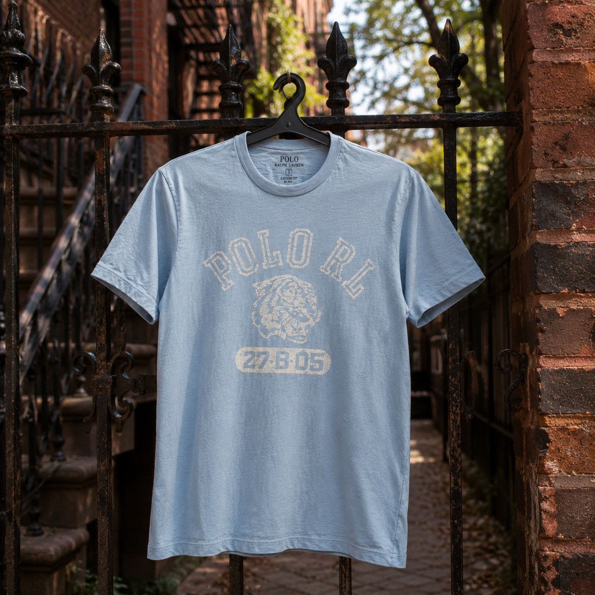 Polo Ralph Lauren Polo Ralph Lauren Custom Fit Tiger Graphic Tee Baby Blue Size US S / EU 44-46 / 1 - 1 Thumbnail
