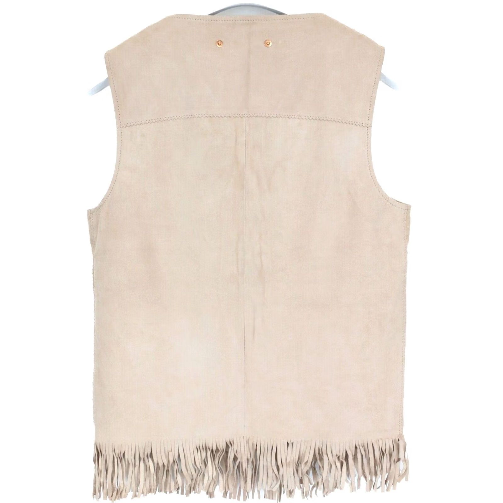Diesel DIESEL Waistcoat Women's S Pink Fringes Leather Biker Vest Small Sized Oversight: Front Marks Size S / US 4 / IT 40 - 2 Thumbnail