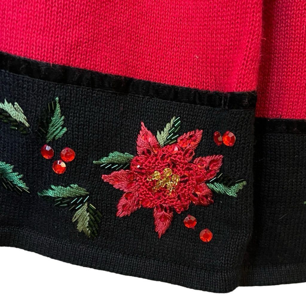 Vintage Y2K Christmas Holiday Cardigan Sweater Zip Up Shacket Sz M/L Size L / US 10 / IT 46 - 3 Thumbnail