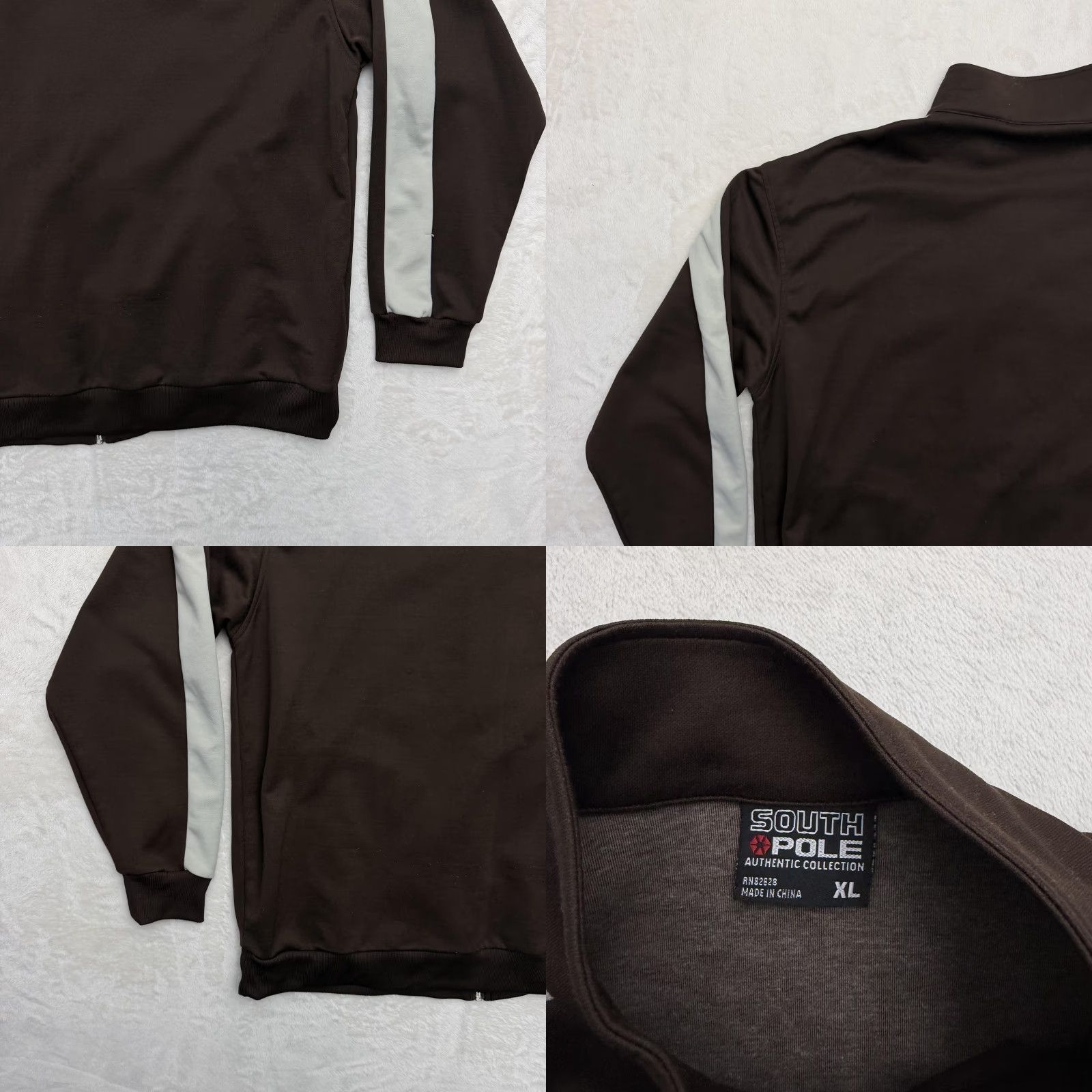 Southpole South Pole Track Jacket Men XL Brown Colorblock Full Zip with Pockets Athletic Size US XL / EU 56 / 4 - 9 Thumbnail