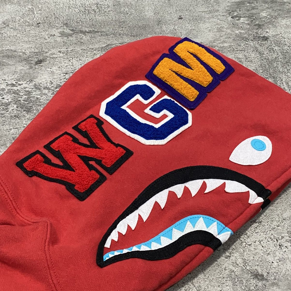 Bape Bape Neon Shark Red Fullzip Hoodie OG Size US M / EU 48-50 / 2 - 9 Thumbnail