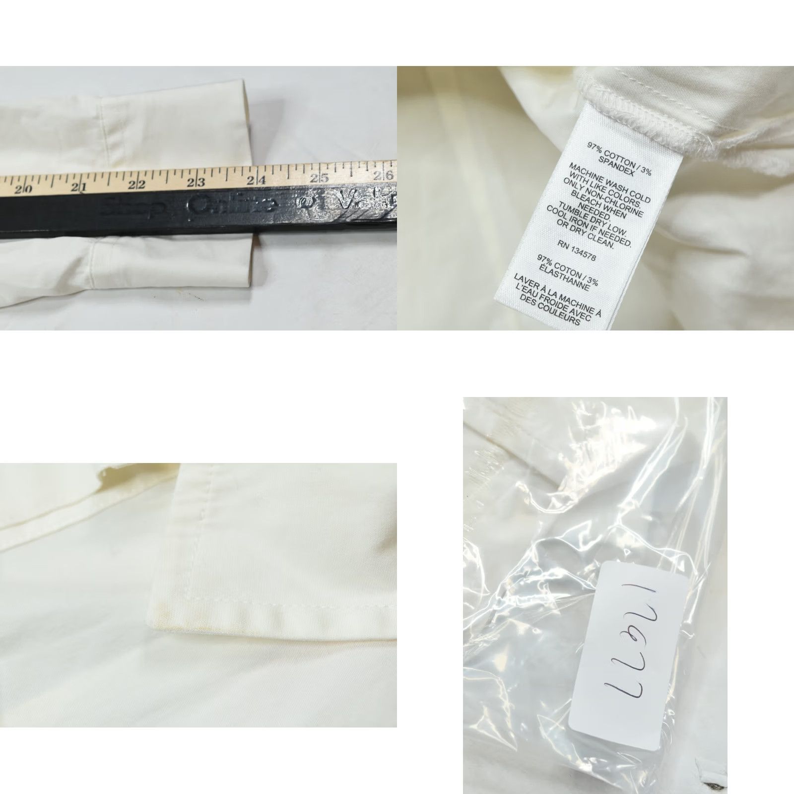 Vineyard Vines VINTAGE Vineyard Vines Chilmark Poplin Shirt Womens 6 White Cap Long Sleeve Button-Down Size M / US 6-8 / IT 42-44 - 9 Thumbnail