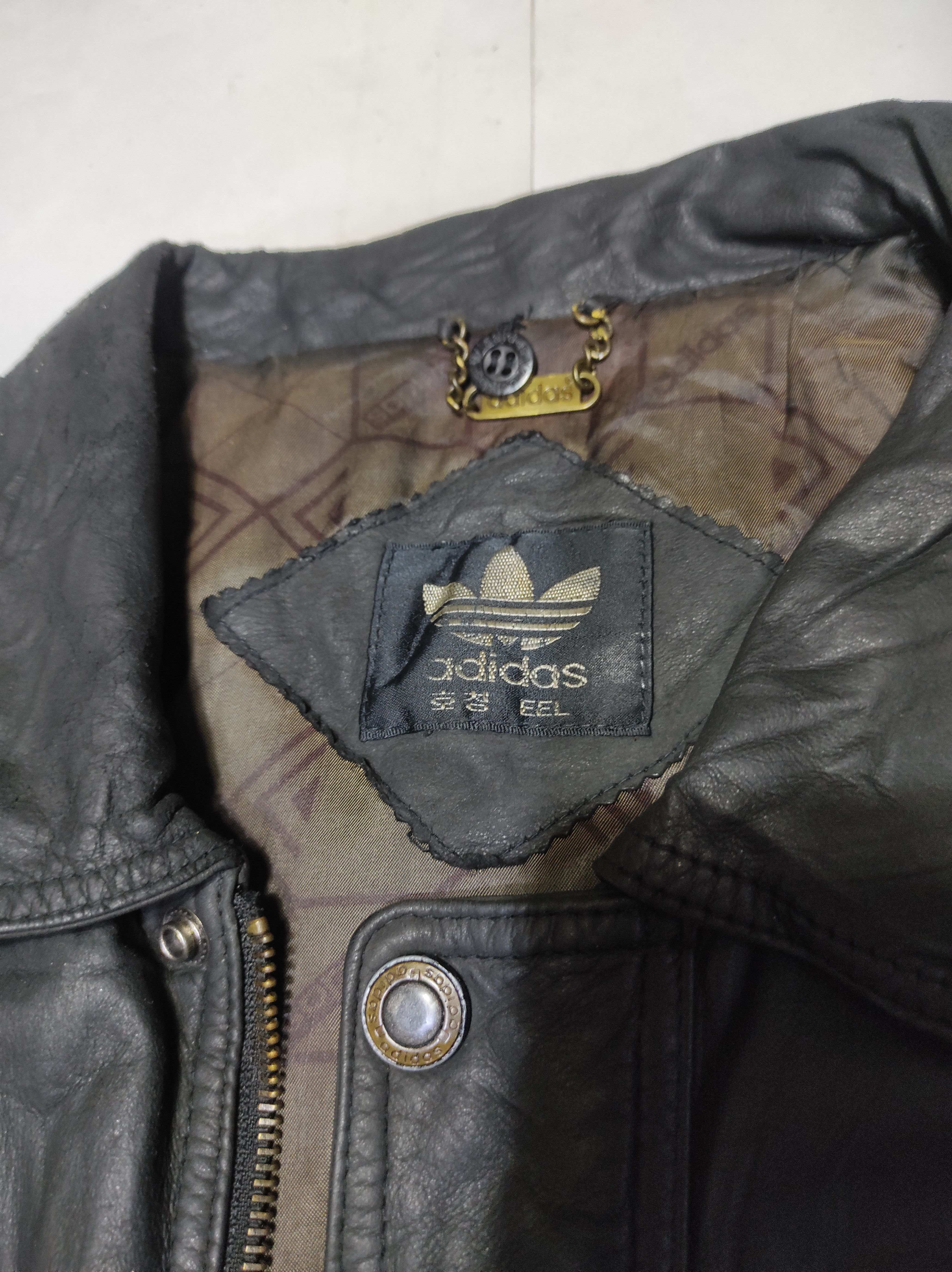 Adidas Rare Adidas 1989 Classic Genuine Leather Bomber Jacket Size US M / EU 48-50 / 2 - 13 Thumbnail