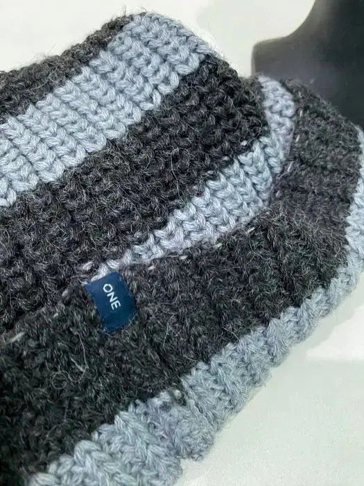 Japanese Brand × Plus One Clothing × Vintage Plus One Stripe Beanie Hat Size ONE SIZE - 6 Thumbnail