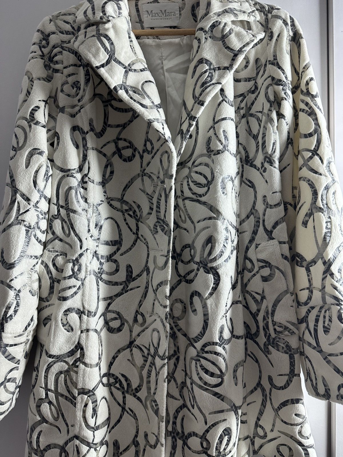 Max Mara Max Mara Abstract Print Wool Coat Size S / US 4 / IT 40 - 2 Thumbnail