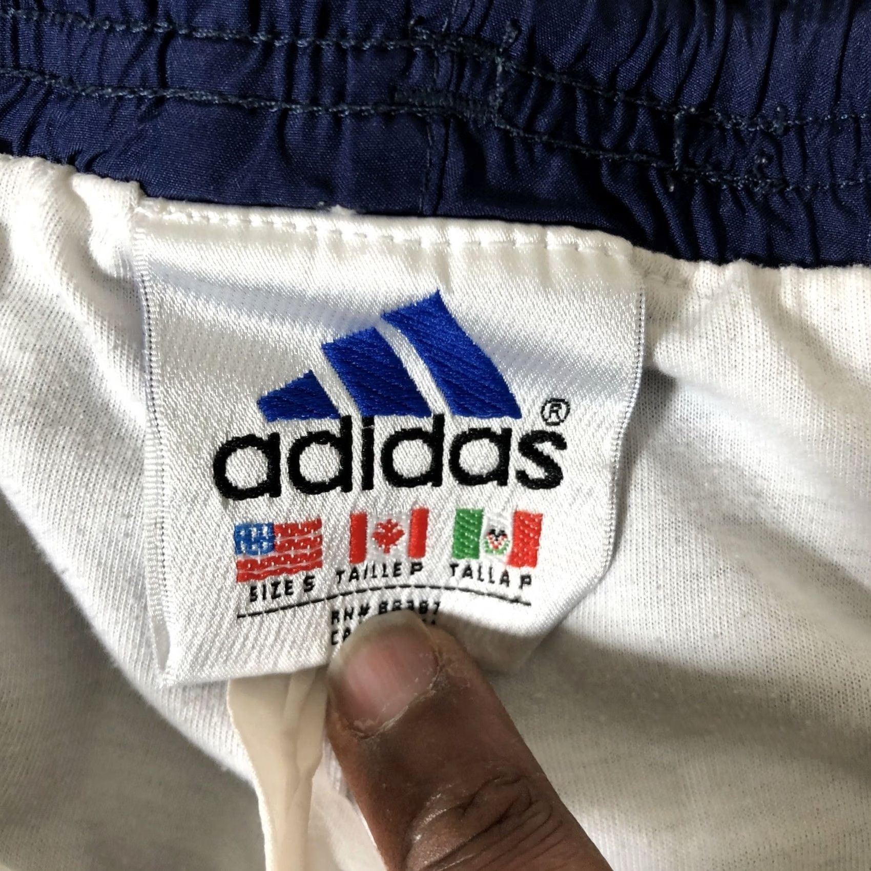 Adidas VINTAGE Adidas Blue Windbreaker Sweatpants Striped 90s Men's Small Pants Sweatpants Men XS? Size US 29 - 4 Thumbnail