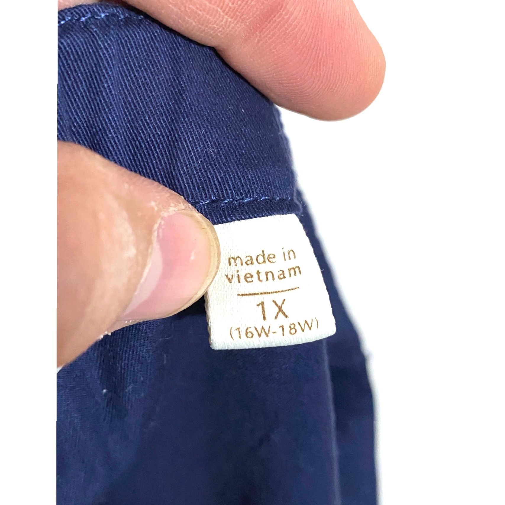 Coldwater Creek VINTAGE Coldwater Creek Navy Blue Pants Pull On Front Tie Pockets Womens Plus 1X 16W 18W Size 40" / US 18 - 6 Thumbnail