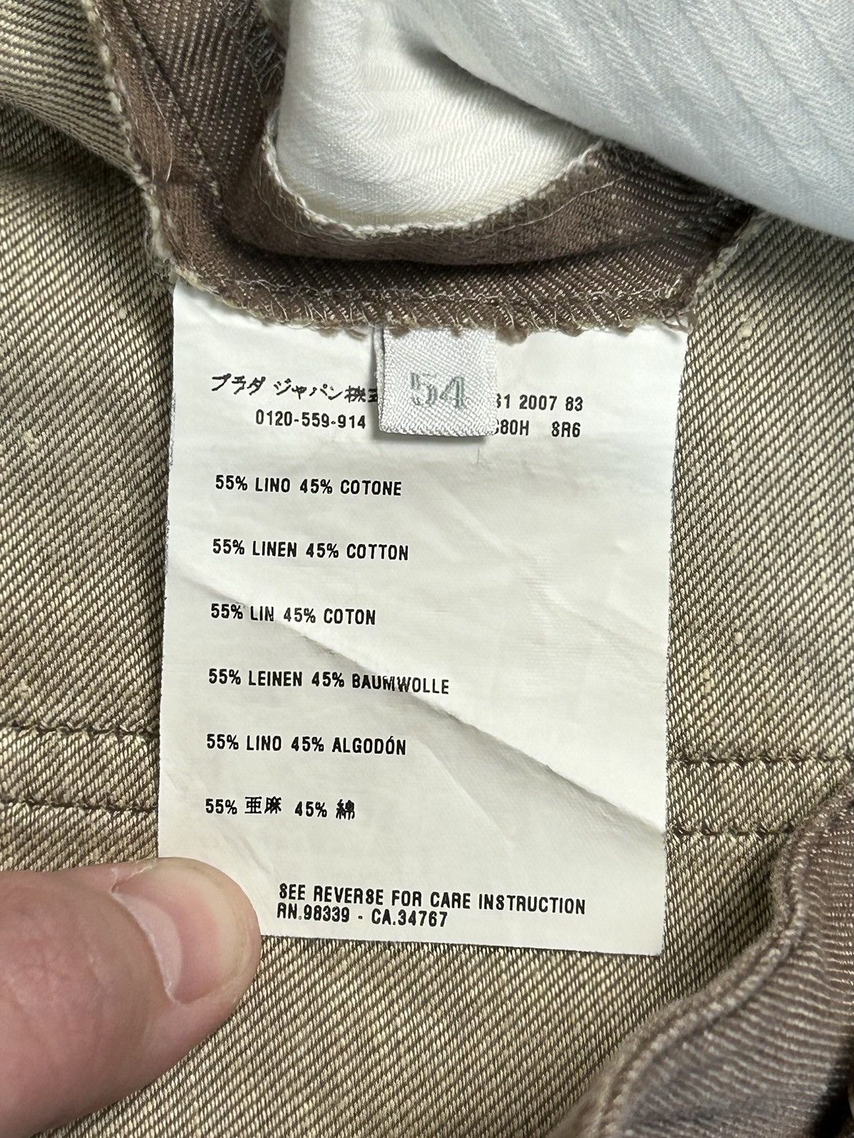 Prada Vintage Prada Milano Brown Check Straight Cotton Pants Size US 36 / EU 52 - 12 Thumbnail