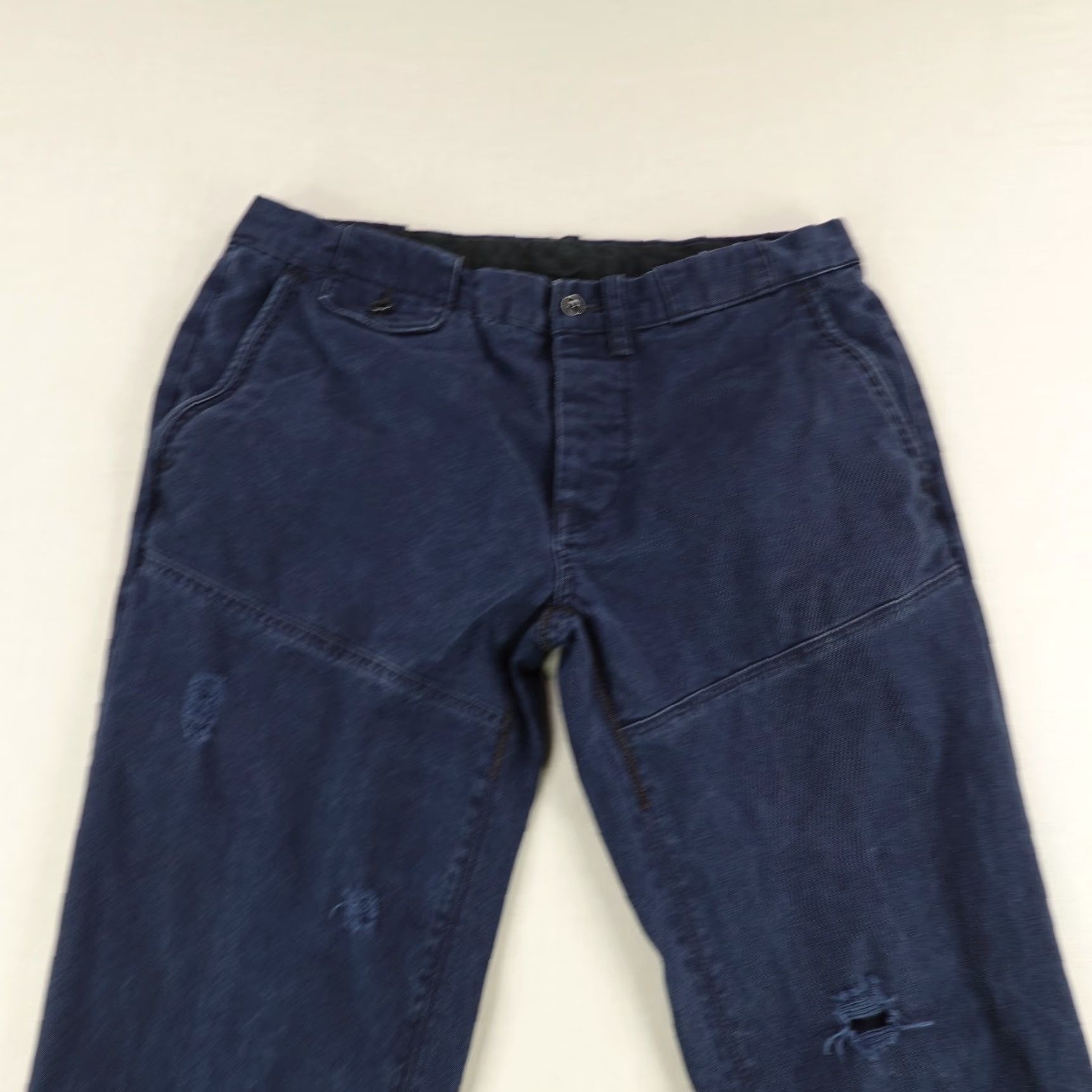 Polo Ralph Lauren VINTAGE Polo Ralph Lauren Pants Mens 34x32 Navy Blue Canvas Chino Button Fly Size US S / EU 44-46 / 1 - 2 Thumbnail