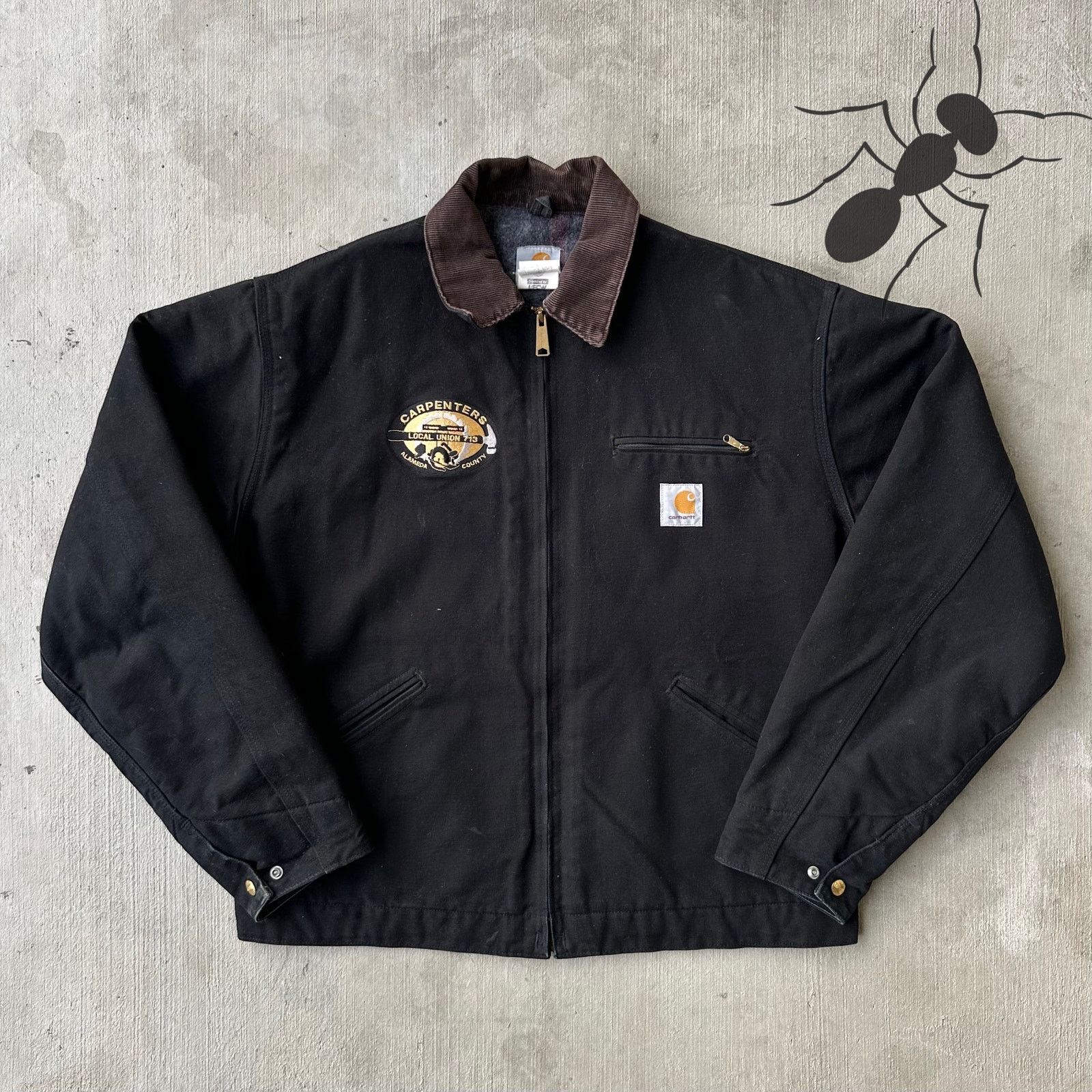 Carhartt × Vintage Vintage j01 blk black y2k carhartt detroit work