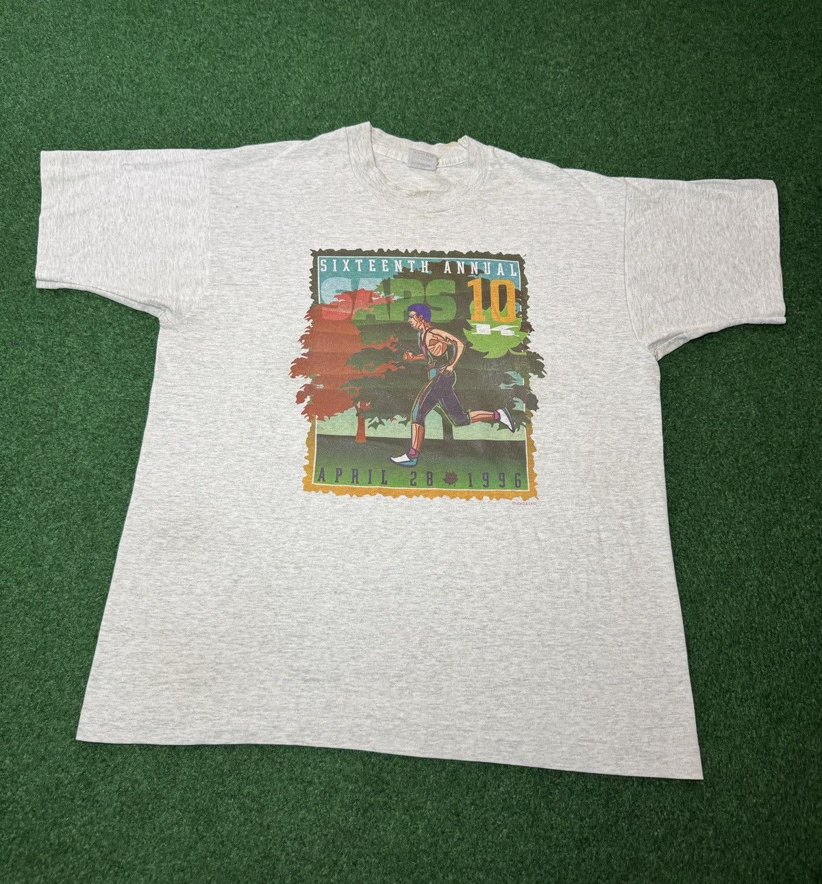 Fruit Of The Loom Vintage 90s Sap 10k Fall Running Event Graphic T Shirt Size US L / EU 52-54 / 3 - 1 Thumbnail