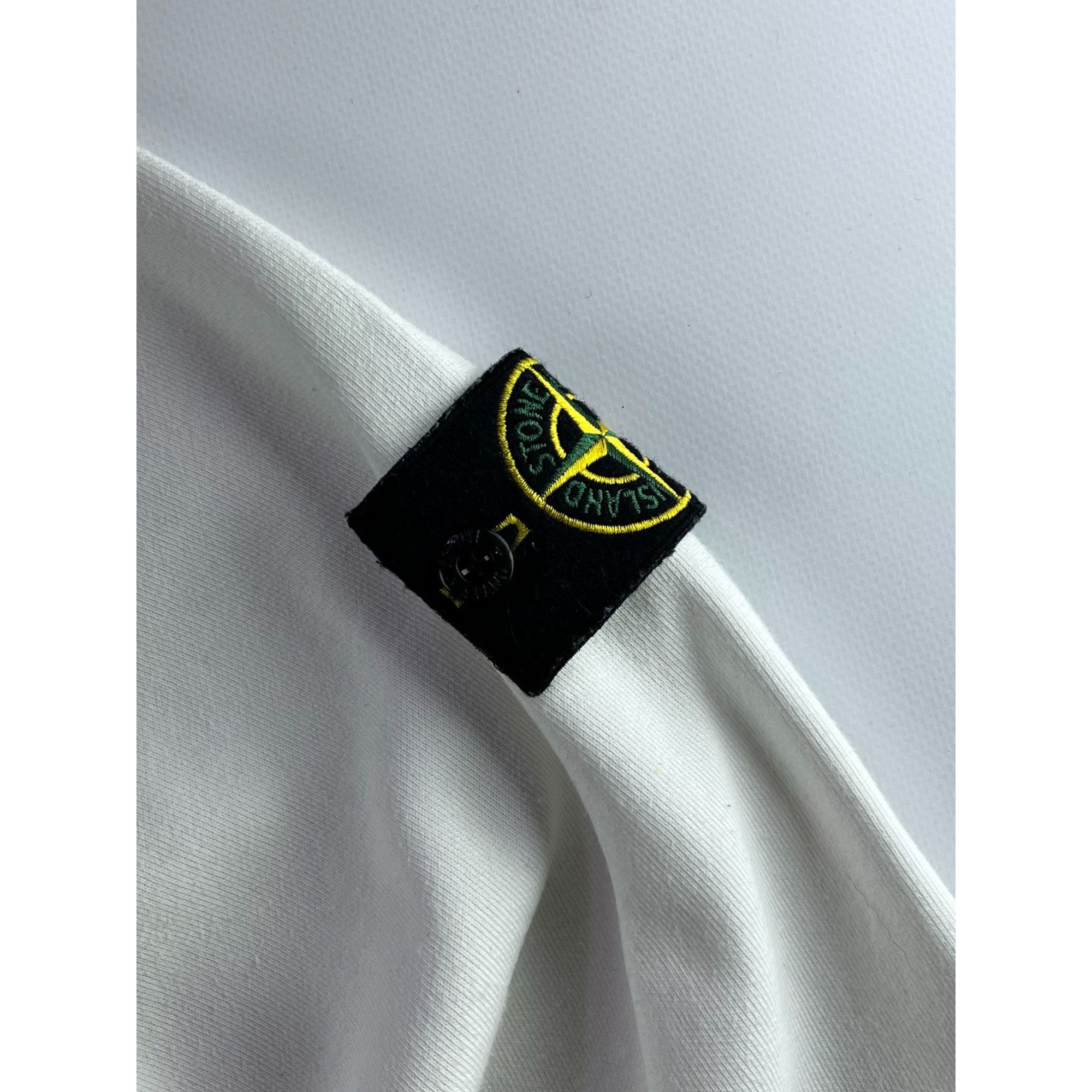 Massimo Osti × Stone Island Stone Island Luxury White Sweatshirt Ribbed Crewneck Size US XL / EU 56 / 4 - 4 Thumbnail