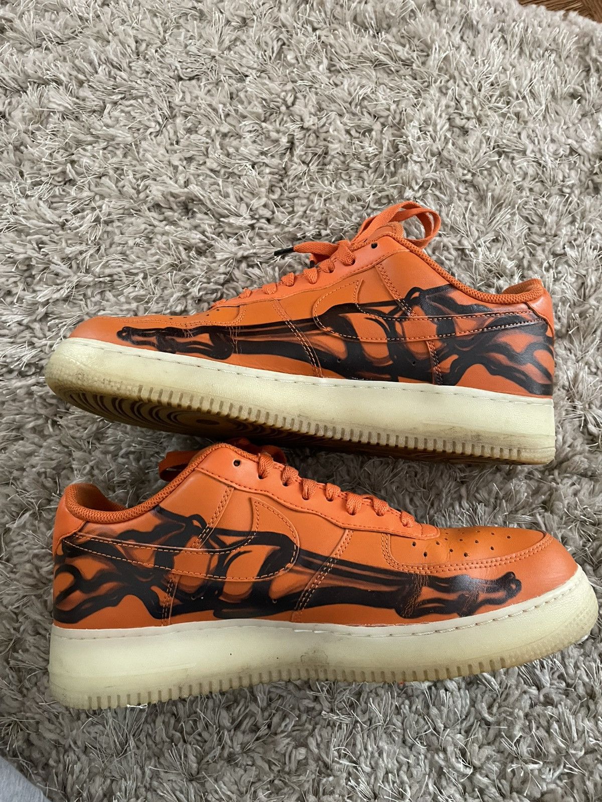 Nike Nike Air Force 1 Orange Skeleton Size US 11 / EU 44 - 3 Thumbnail