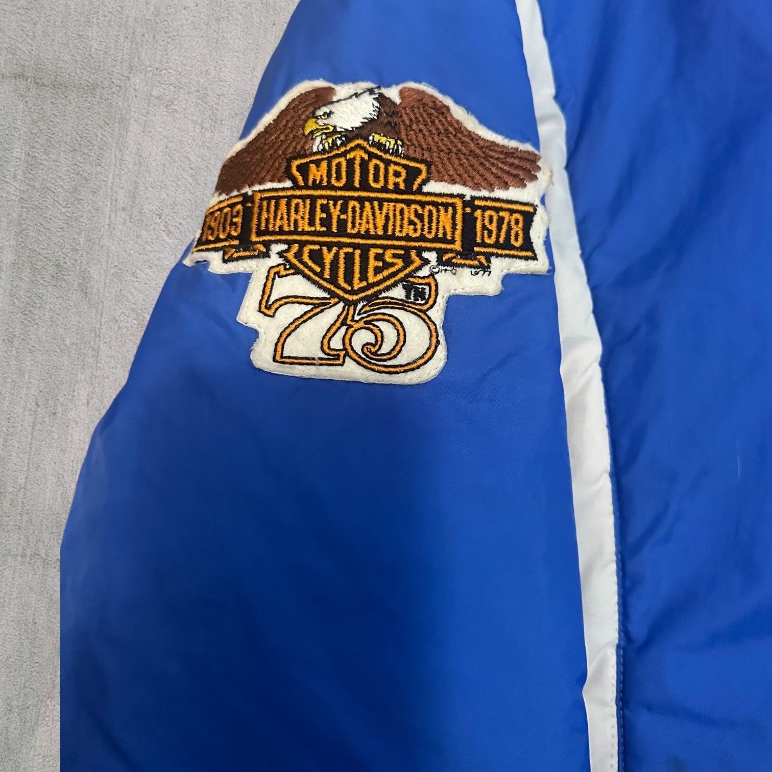 Other Blue knights biker jacket with 70s Harley patch Size US L / EU 52-54 / 3 - 2 Thumbnail