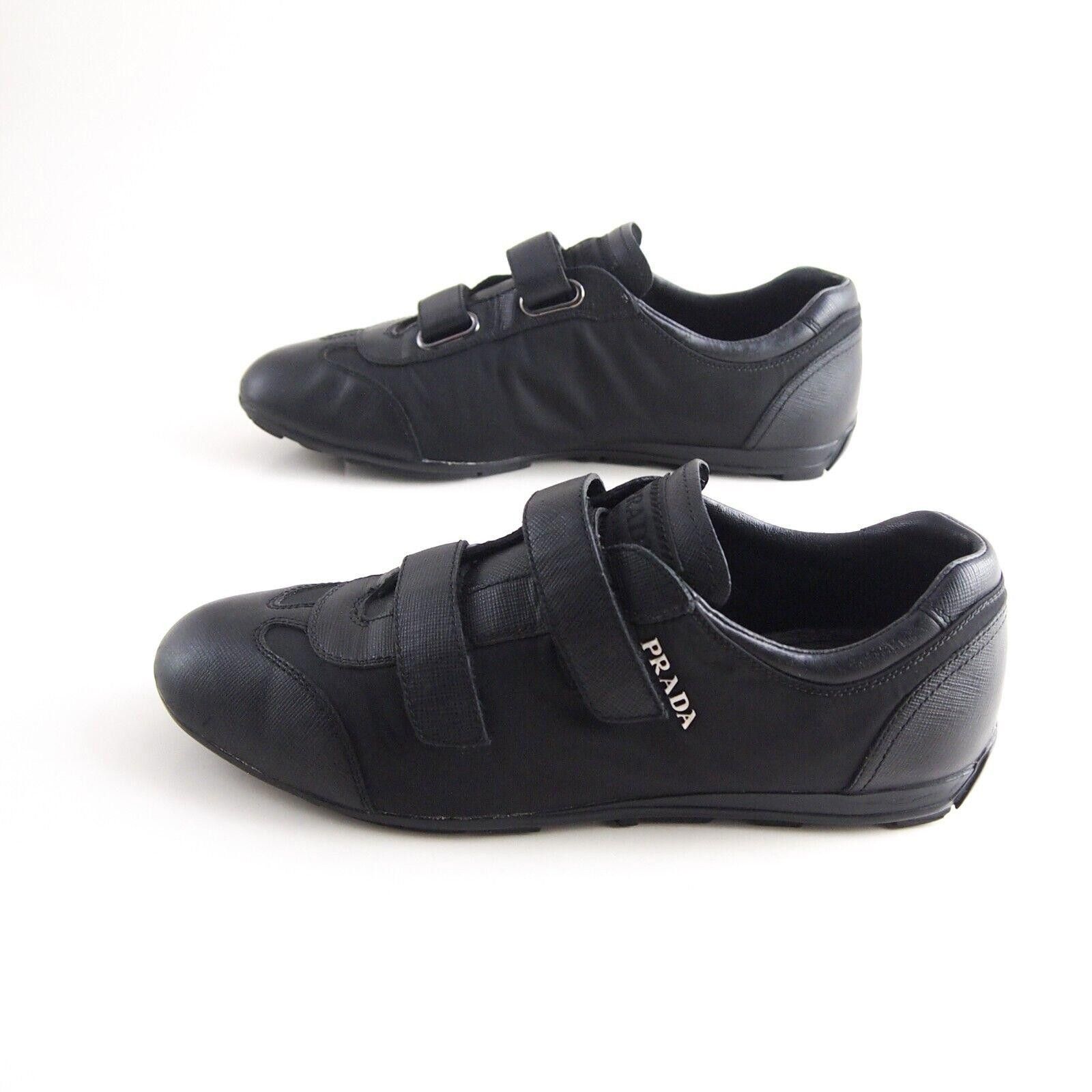 Prada Prada Sneakers Black Saffiano Leather Nylon EU 37 US 7 Size US 7 / IT 37 - 2 Thumbnail