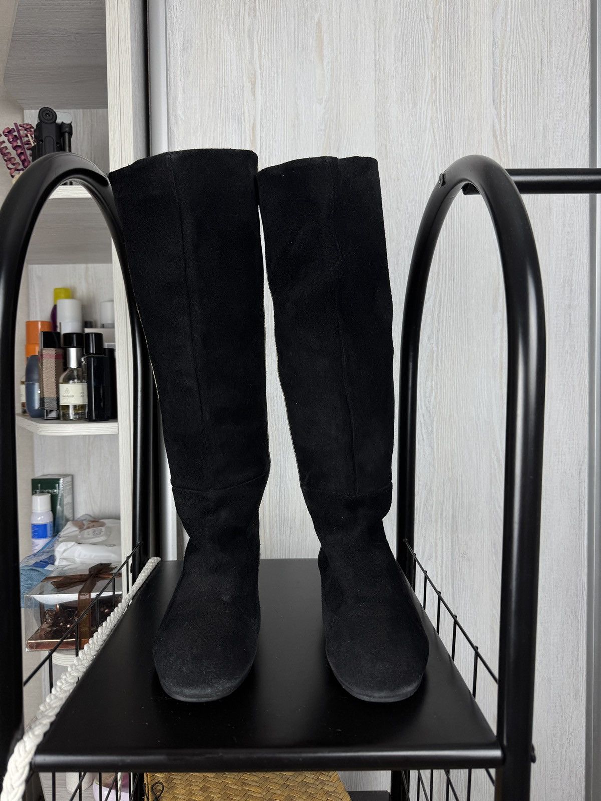 Chanel Chanel Archive Suede 90s 00s CC Logo Zipper Knee-High Boots Size US 8 / IT 38 - 4 Thumbnail