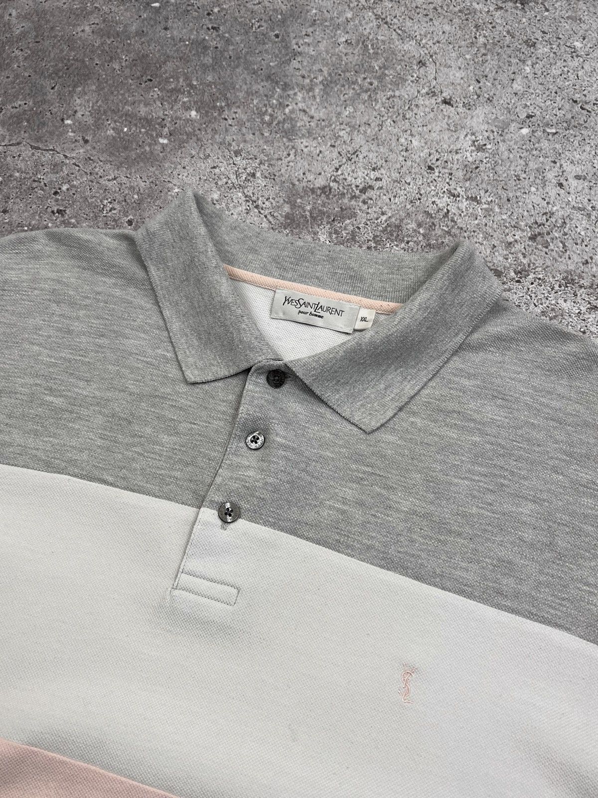 Yves Saint Laurent Yves Saint Laurent YSL Vintage Polo T-Shirt 90s Size US XXL / EU 58 / 5 - 2 Thumbnail