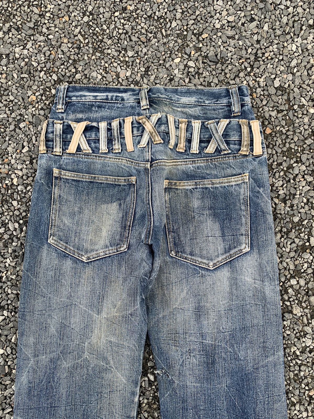 If Six Was Nine DOUBLE WAIST PUNK STYLE JAPANESE MUDMAX DISTRESSED DENIM Size US 28 / EU 44 - 7 Thumbnail