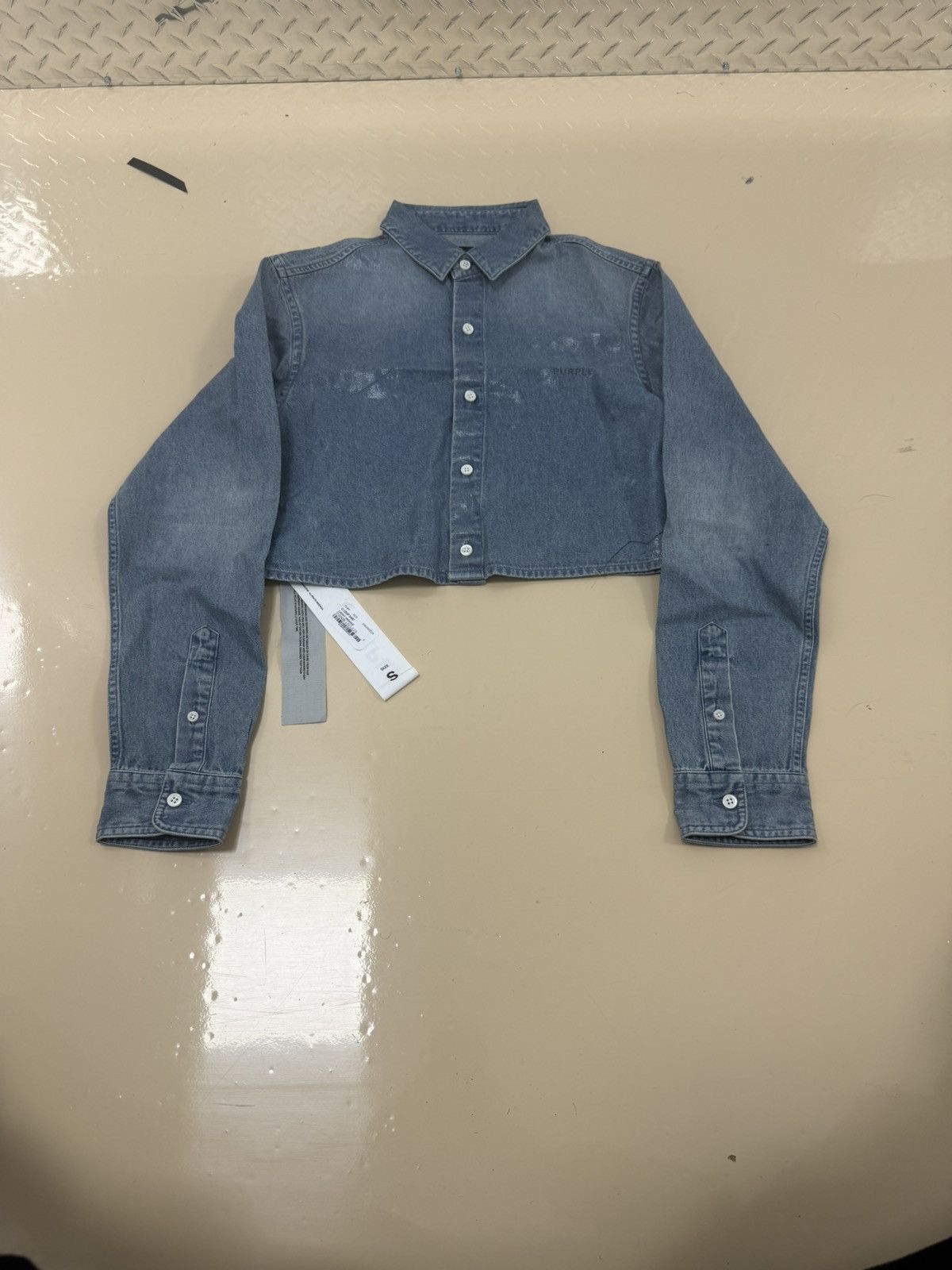Other Purple Brand Crop Shirt Light Indigo Size S / US 4 / IT 40 - 1 Thumbnail