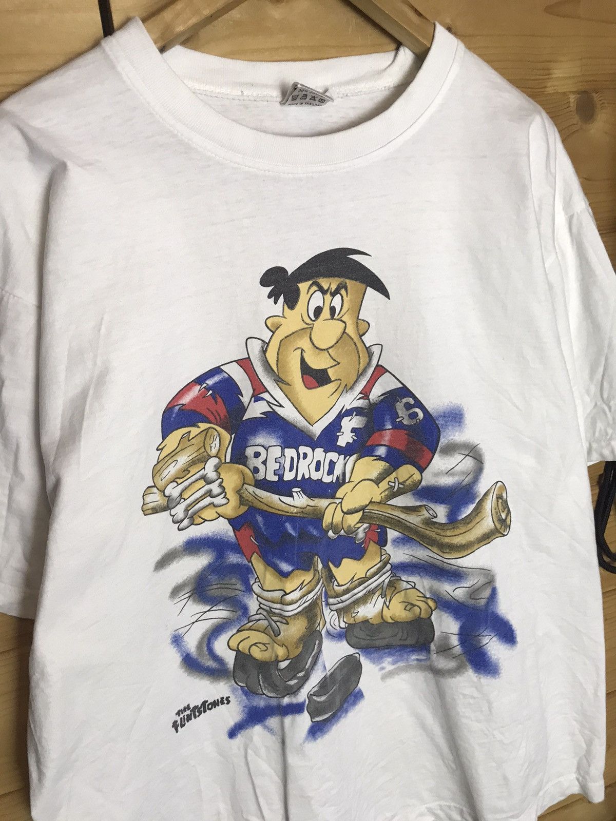 Cartoon Network Vintage 90s Flintstones hockey single stitch t-shirt Size US XL / EU 56 / 4 - 4 Thumbnail