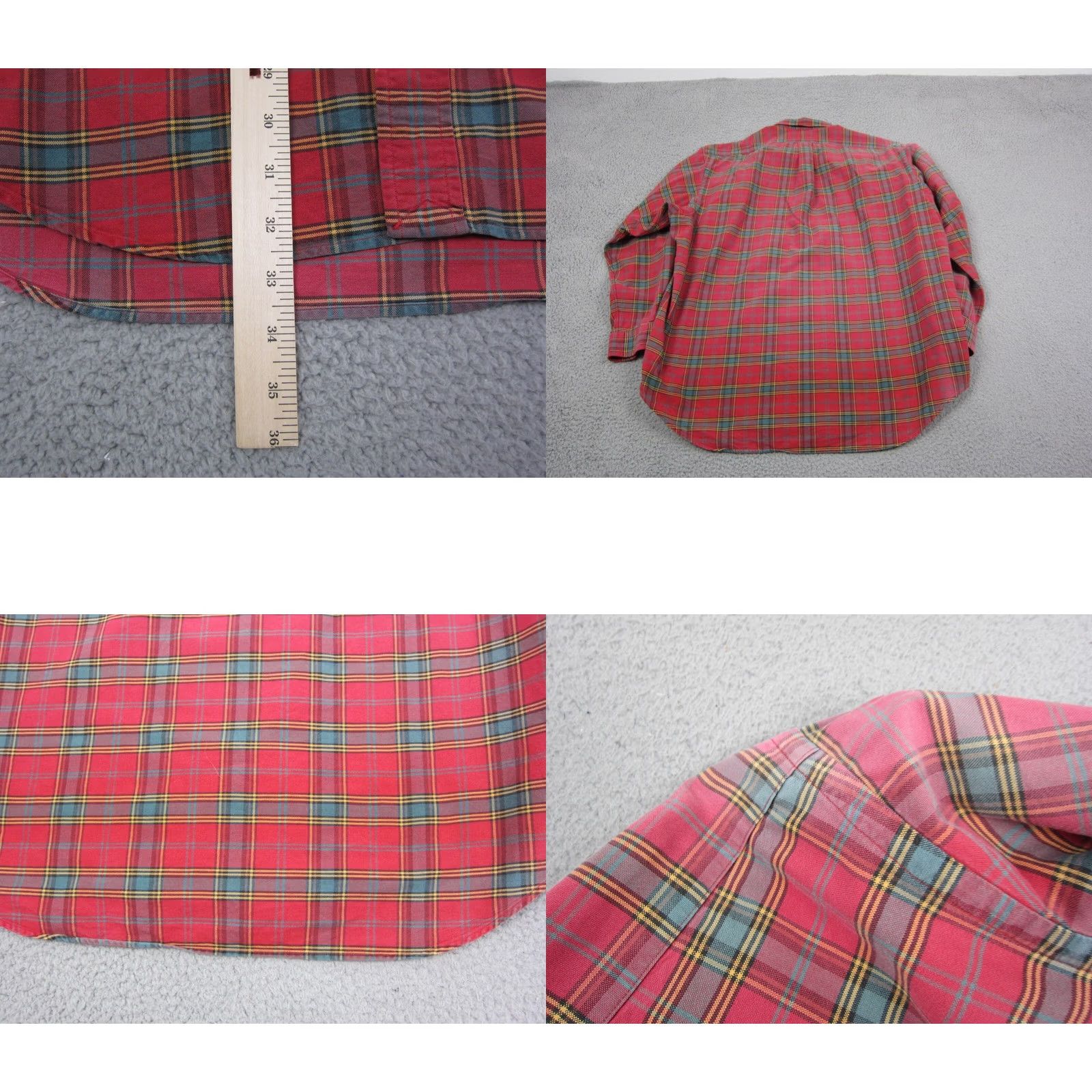Ralph Lauren VINTAGE Ralph Lauren Shirt Mens XL Red Green Polo Crest Pocket Size US XL / EU 56 / 4 - 9 Thumbnail