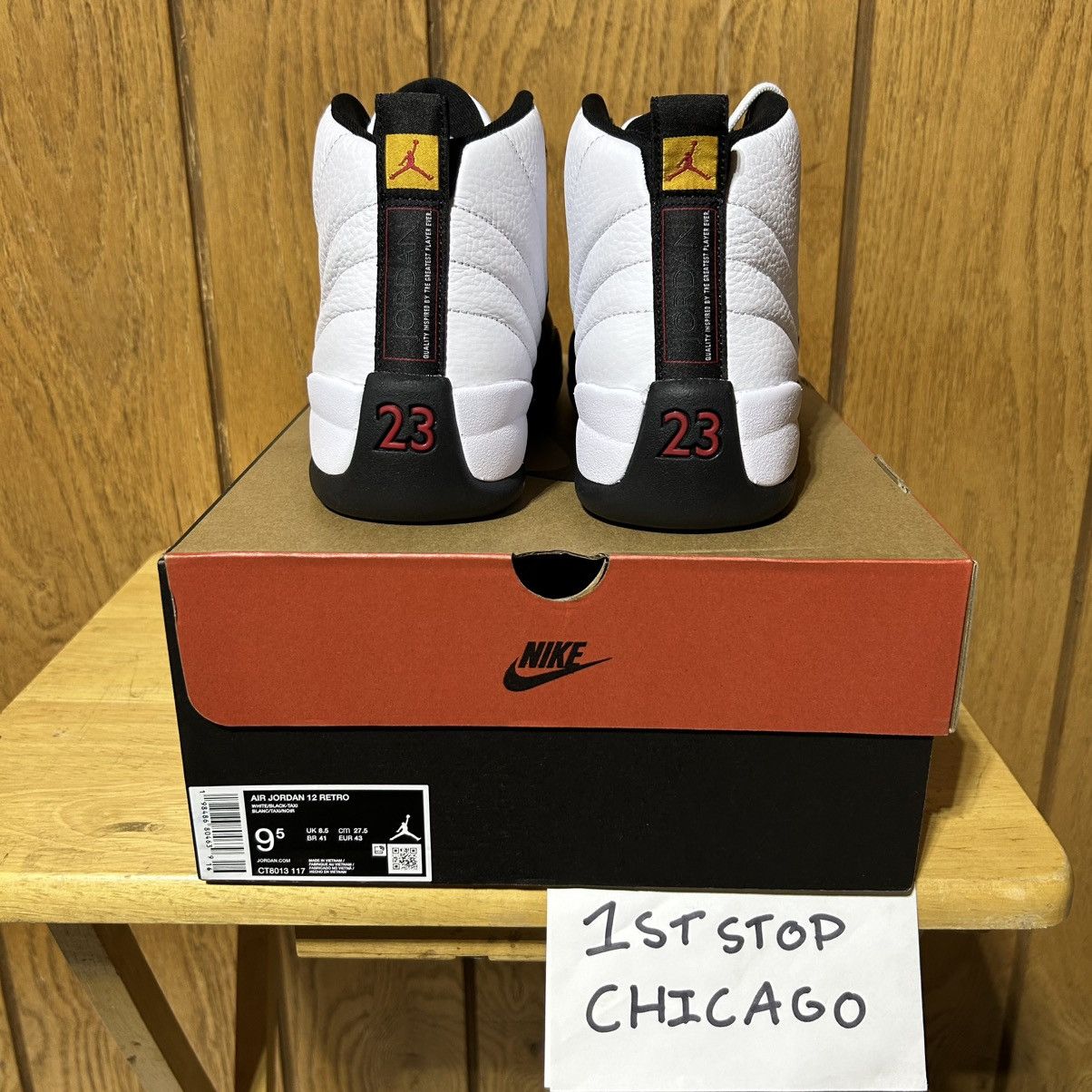 Jordan Brand Nike Air Jordan 12 Retro Taxi White 2025 CT8013-117 9.5 NEW Size US 9.5 / EU 42-43 - 5 Thumbnail