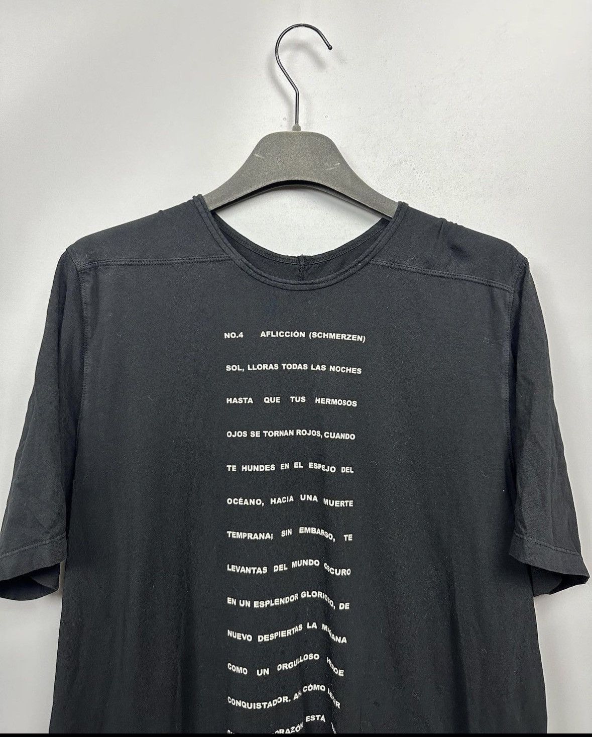 Rick Owens DRKSHDW Affliction Poem Level Tee Size US S / EU 44-46 / 1 - 2 Thumbnail