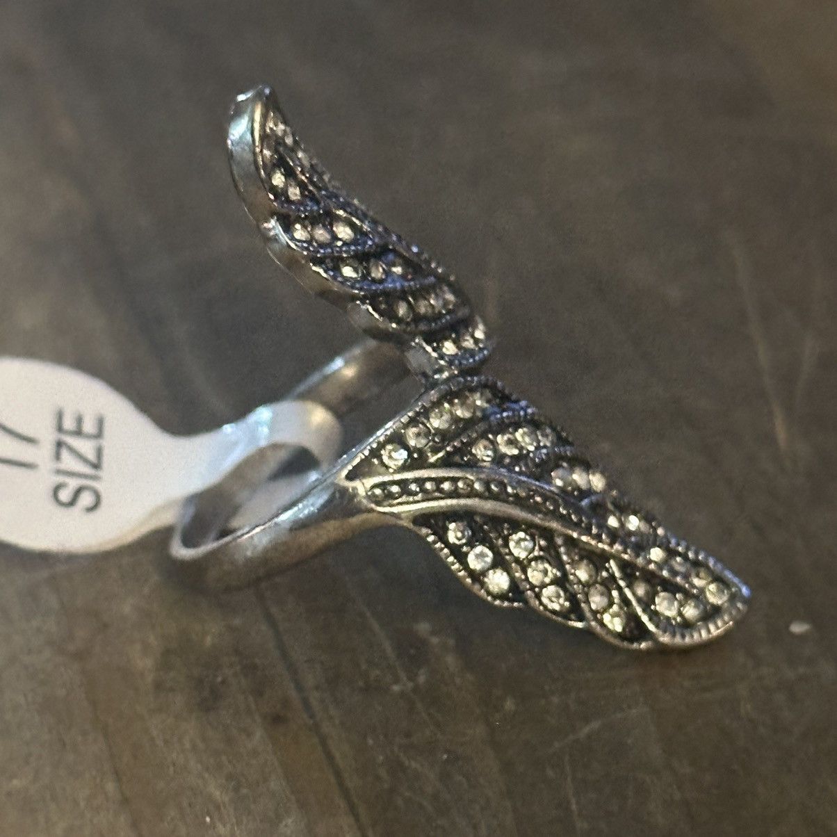 Vintage Vintage double leaf marcasite ring Size ONE SIZE - 7 Thumbnail