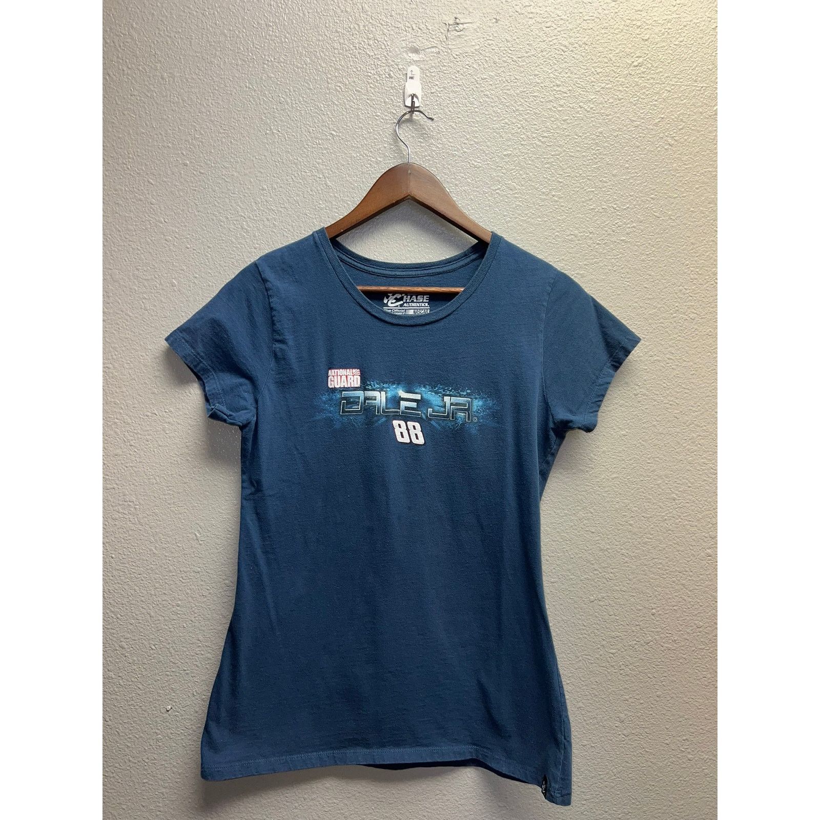 Chase Authentics Womens Dale Jr Shirt Nascar Blue Racing Top Tee Women's L Size L / US 10 / IT 46 - 2 Thumbnail
