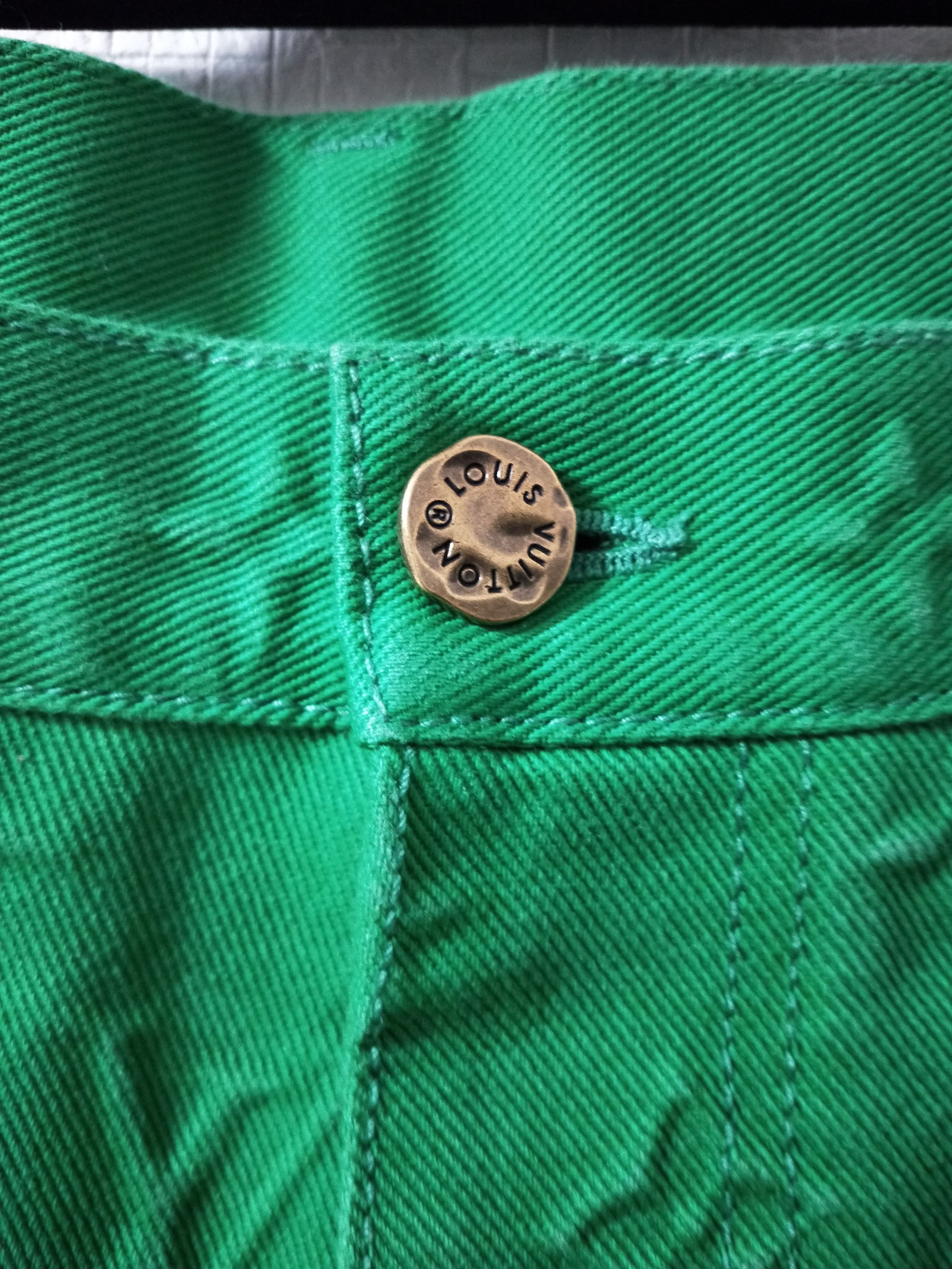 Louis Vuitton Monogram Detail Carpenter Denim Pants Size US 33 - 4 Thumbnail