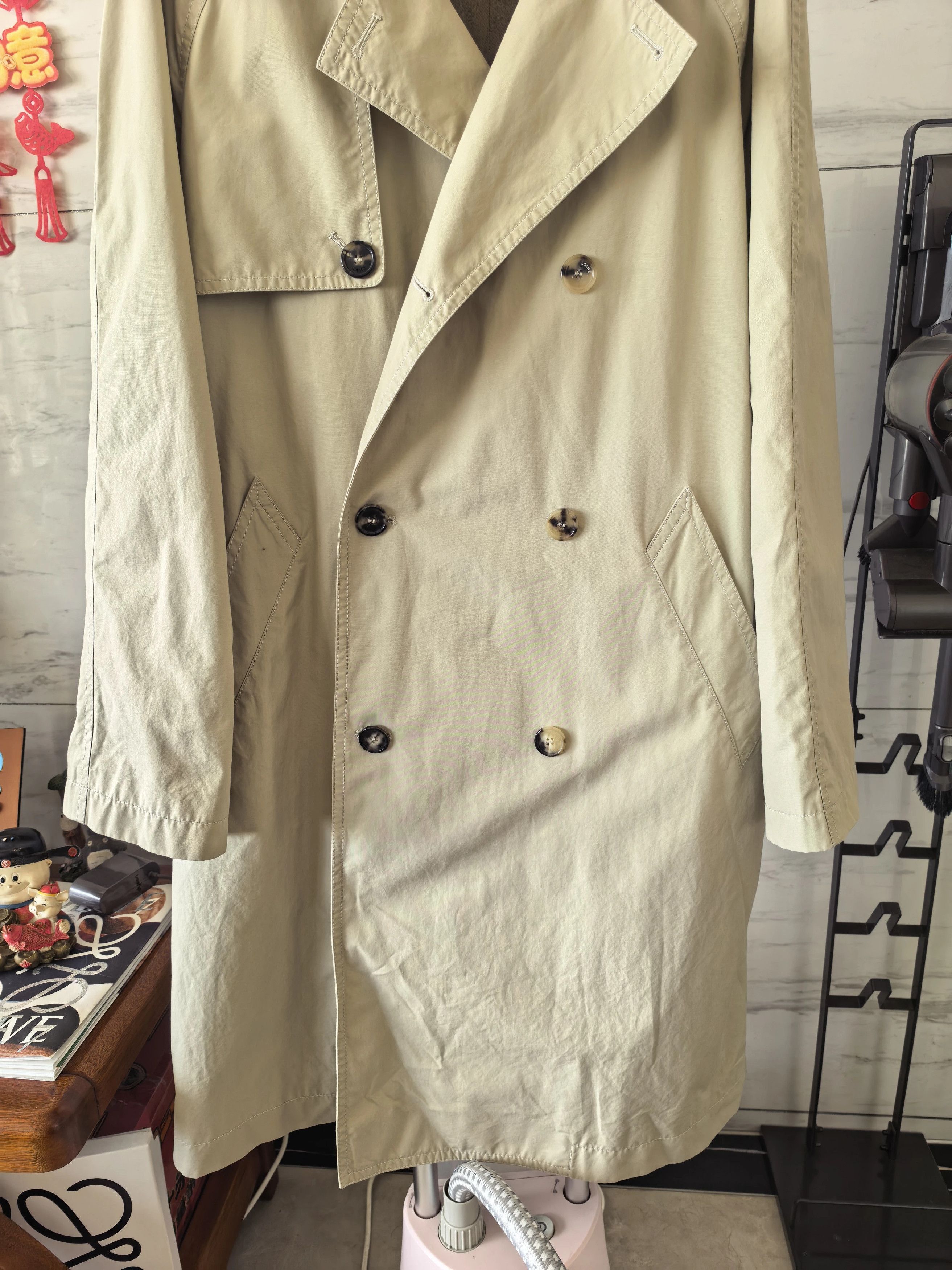Loewe LOEWE FW22 Khaki Mid-Length Trench Coat EU48 Size US M / EU 48-50 / 2 - 7 Thumbnail