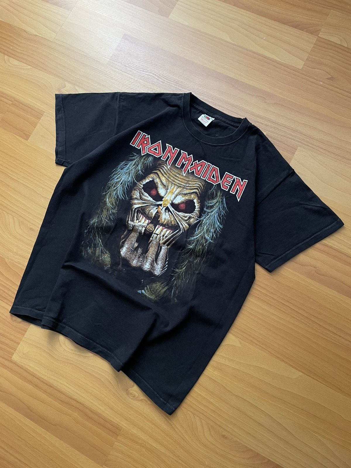 Band Tees × Iron Maiden × Vintage IRON MAIDEN Vintage Crazy T Shirt Eddie Candle Finger 2007 Size US XL / EU 56 / 4 - 6 Thumbnail