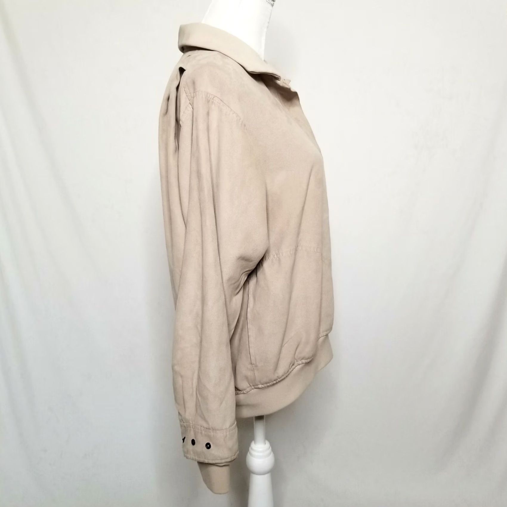 Vintage Zero Restriction Womens Jacket Polysuede Beige L/S M Pullover Casual Size M / US 6-8 / IT 42-44 - 4 Thumbnail