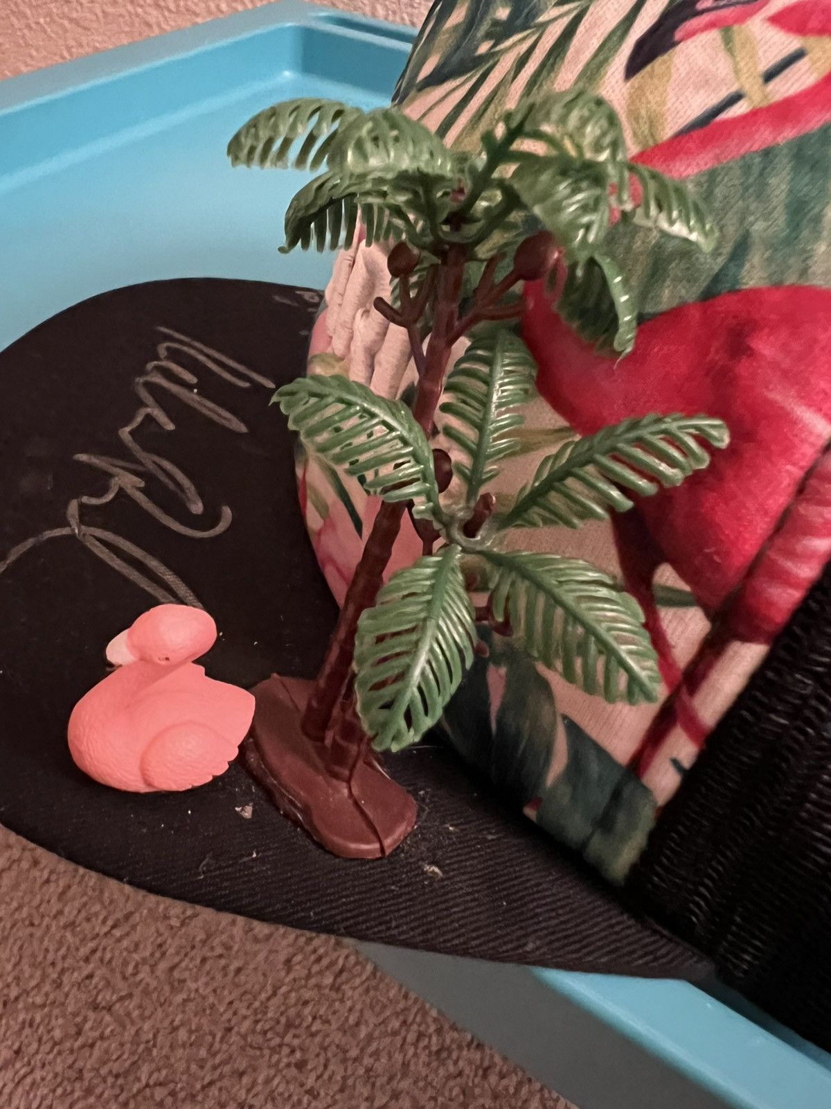 Other Signed SARIS Tropical Flamingo Cap Palm Tree and Flamingo Size ONE SIZE - 3 Thumbnail
