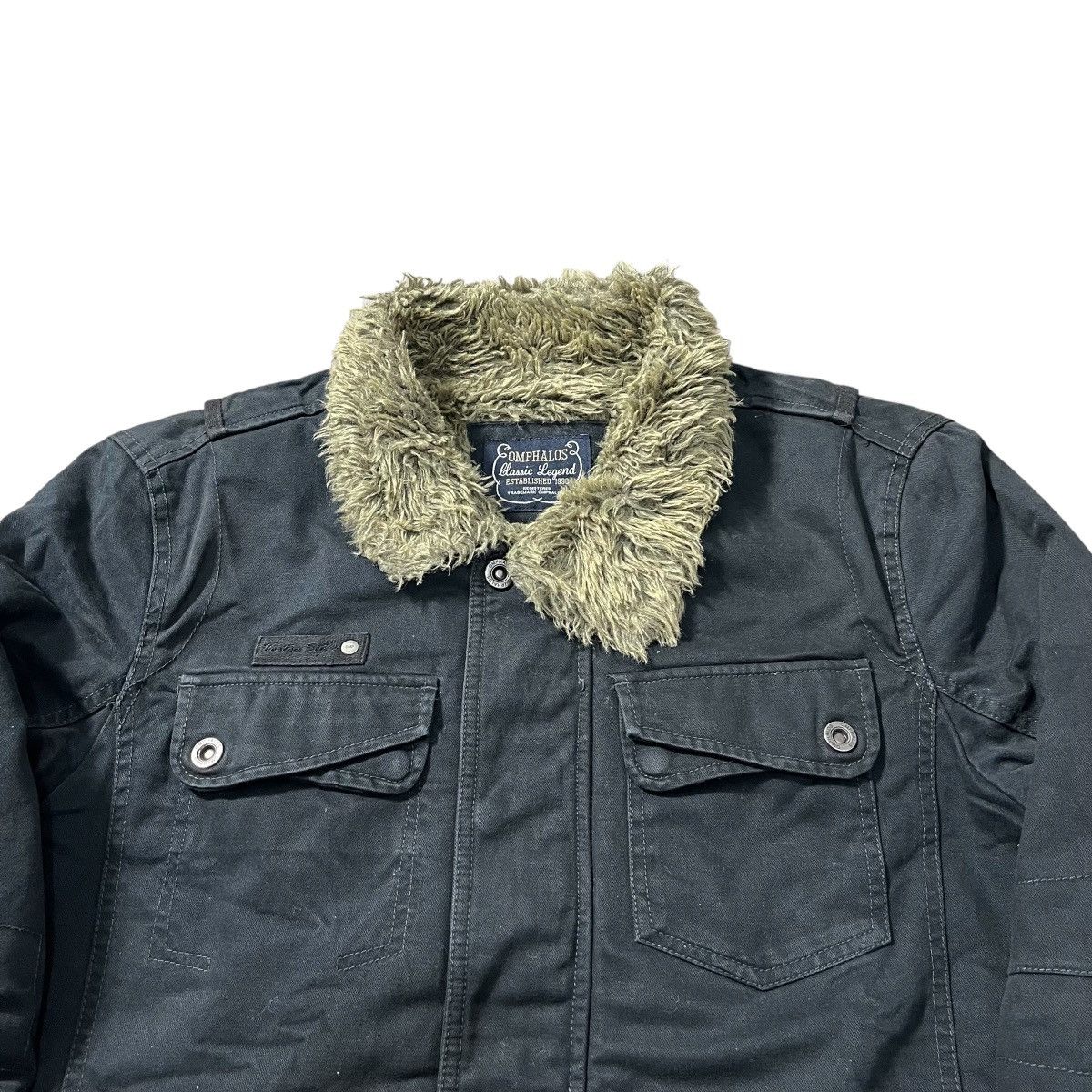 Japanese Brand OMPHALOS Canvas Jacket Fleece Lined Size US L / EU 52-54 / 3 - 2 Thumbnail