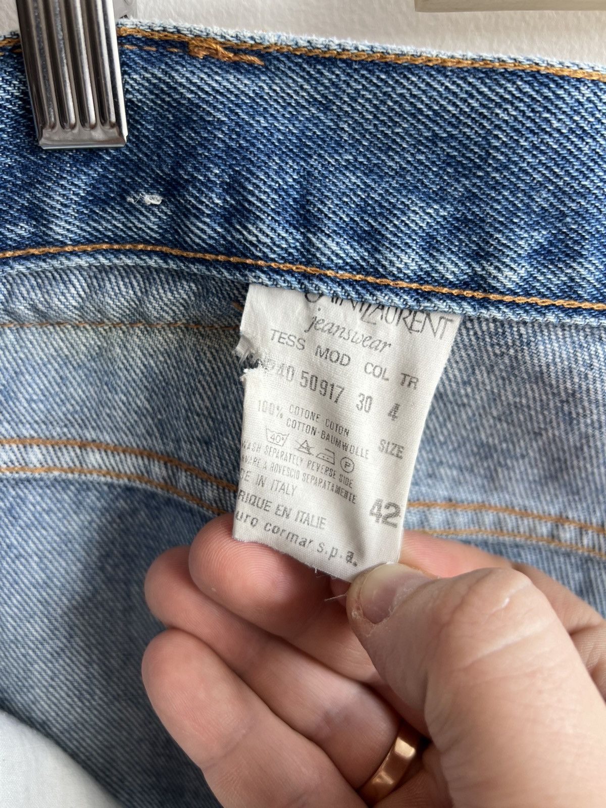 Yves Saint Laurent Vintage Yves Saint Laurent YSL Mens Blue Denim Jeans Pants Size US 38 / EU 54 - 14 Thumbnail