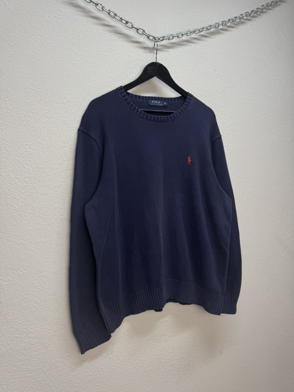 Polo Ralph Lauren Vintage Polo Ralph Lauren Sweater Navy Y2k Double RRL Sk8 Size US XL / EU 56 / 4 - 5 Thumbnail