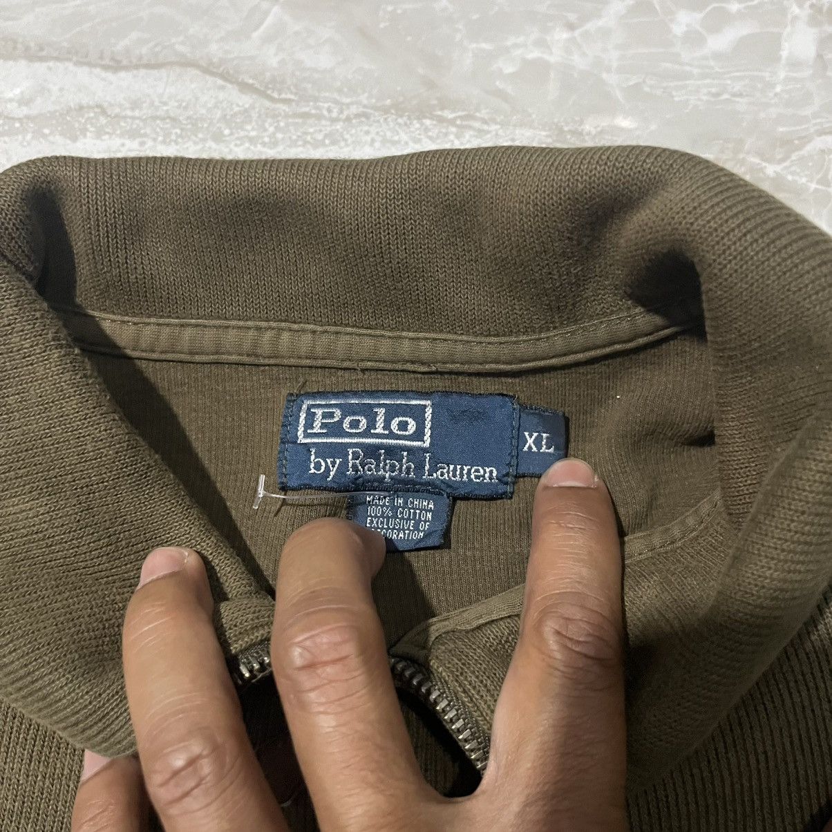 Polo Ralph Lauren (XL) Polo Ralph Lauren Olive Green Half Zipper Sweater Size US XL / EU 56 / 4 - 4 Thumbnail