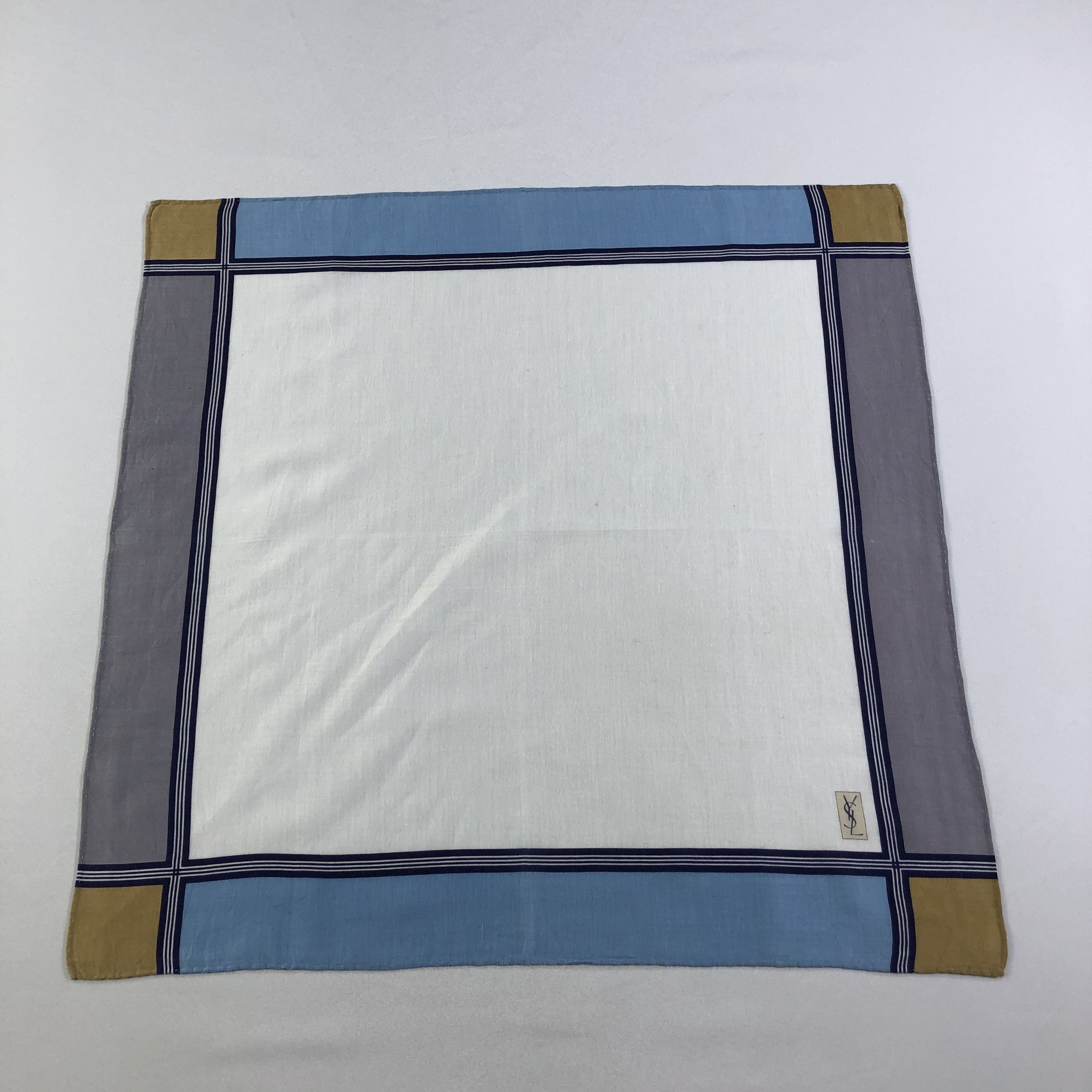 Yves Saint Laurent YSL Hand Rolled Handkerchief Neckerchief Bandana H2108 Size ONE SIZE - 2 Thumbnail