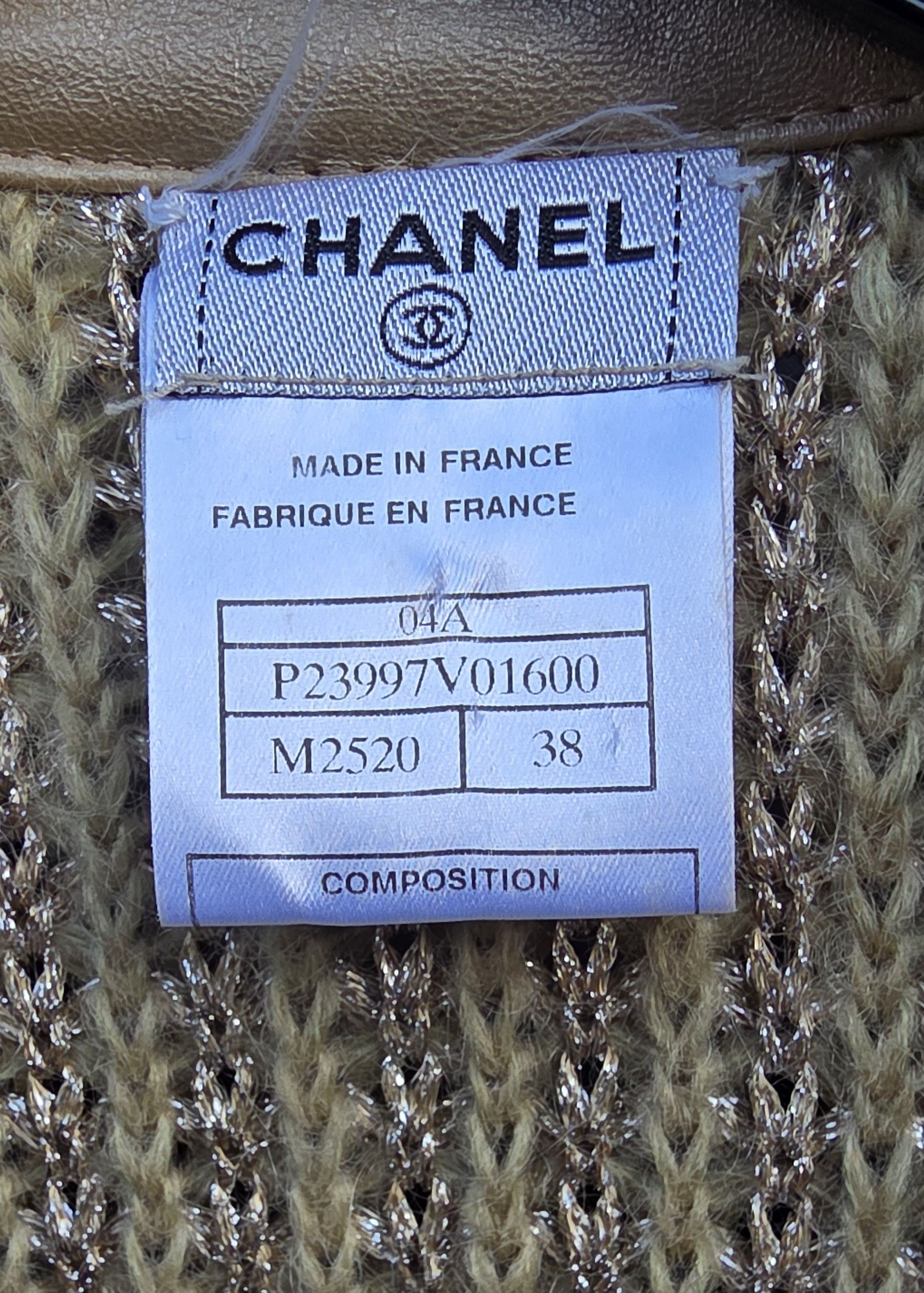 Chanel Vintage CHANEL Gold Shimmer Cardigan Jacket FR 38/US 6/Small Size S / US 4 / IT 40 - 8 Thumbnail