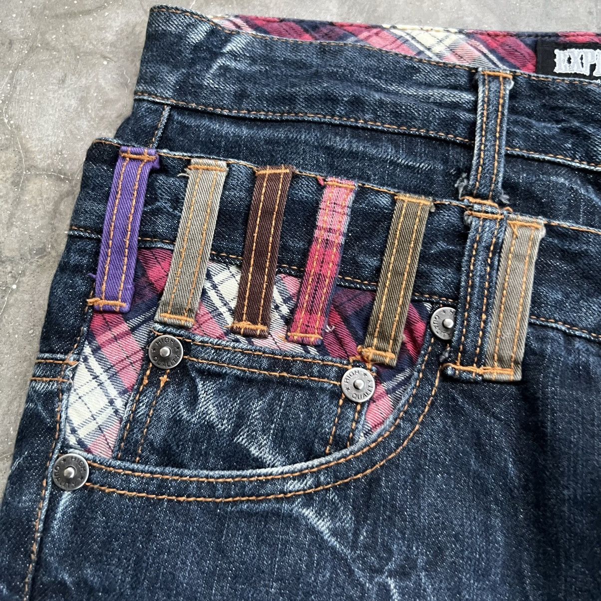 If Six Was Nine 2000s Exploison by Nylaus Double Waist Distressed Jeans Size US 30 / EU 46 - 8 Thumbnail