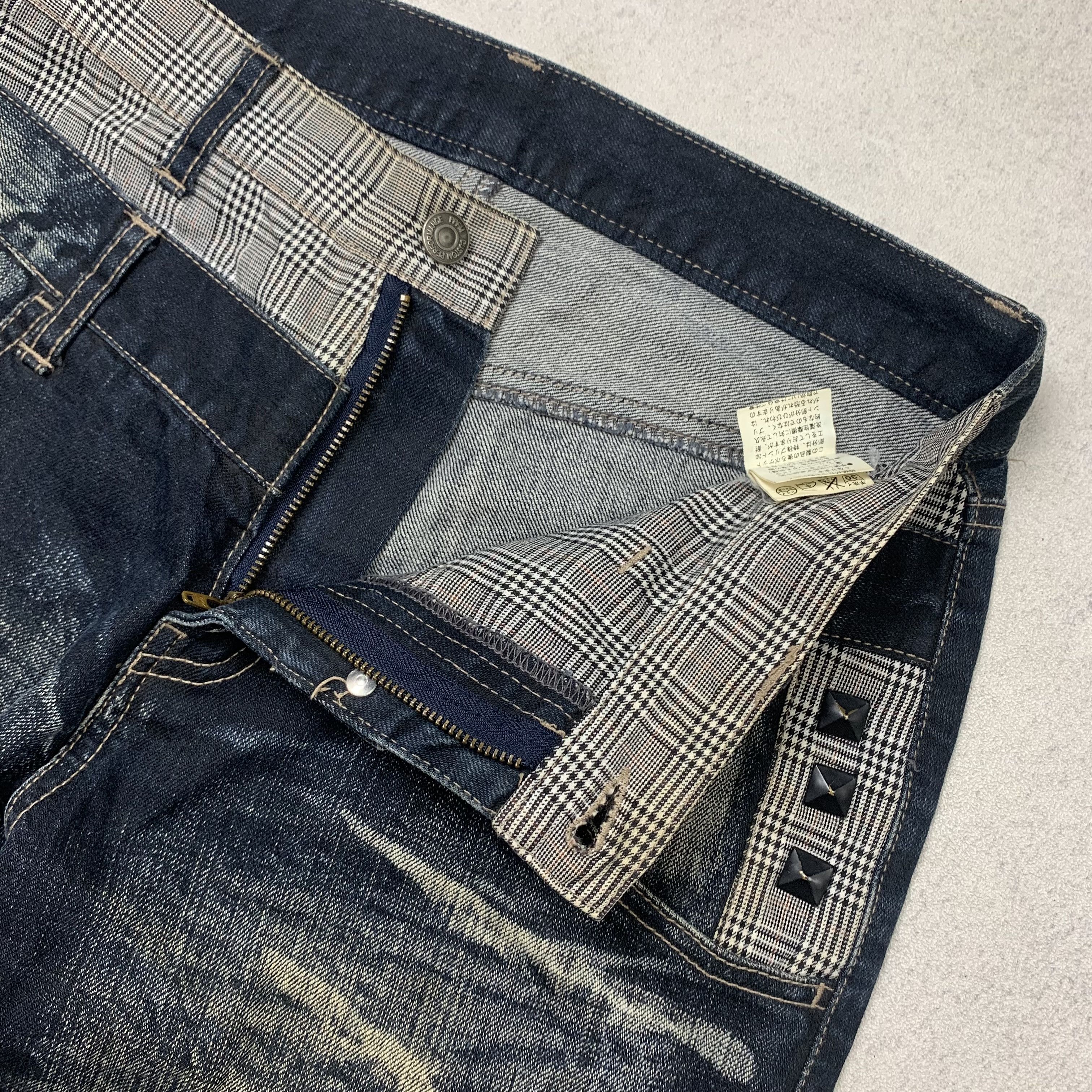 PPFM PPFM Double Waist Denim Japanese Brand Poem Size US 31 - 11 Thumbnail