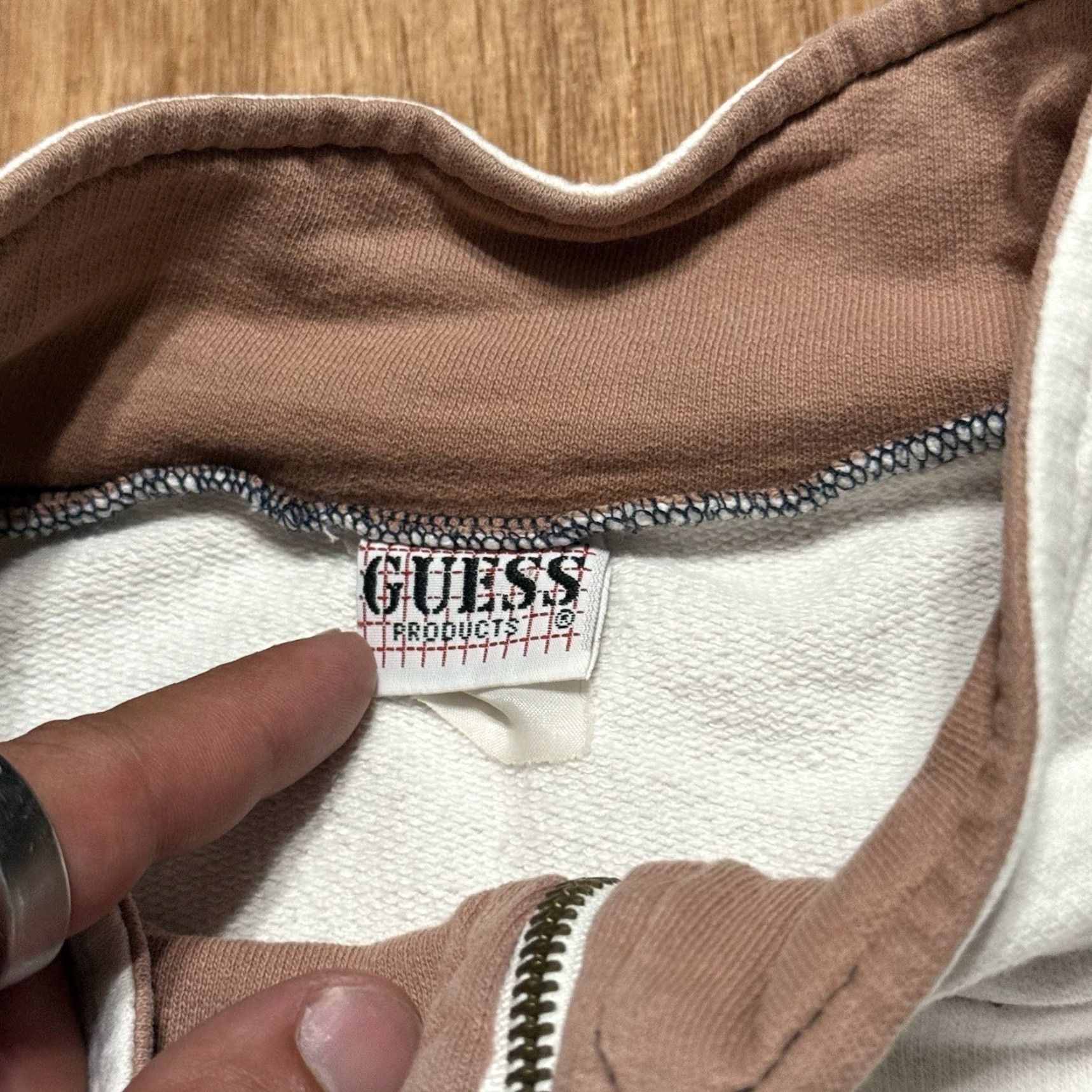 Guess VINTAGE Guess USA Quarter Zip Sweatshirt White L Mens 90s Size US L / EU 52-54 / 3 - 3 Thumbnail