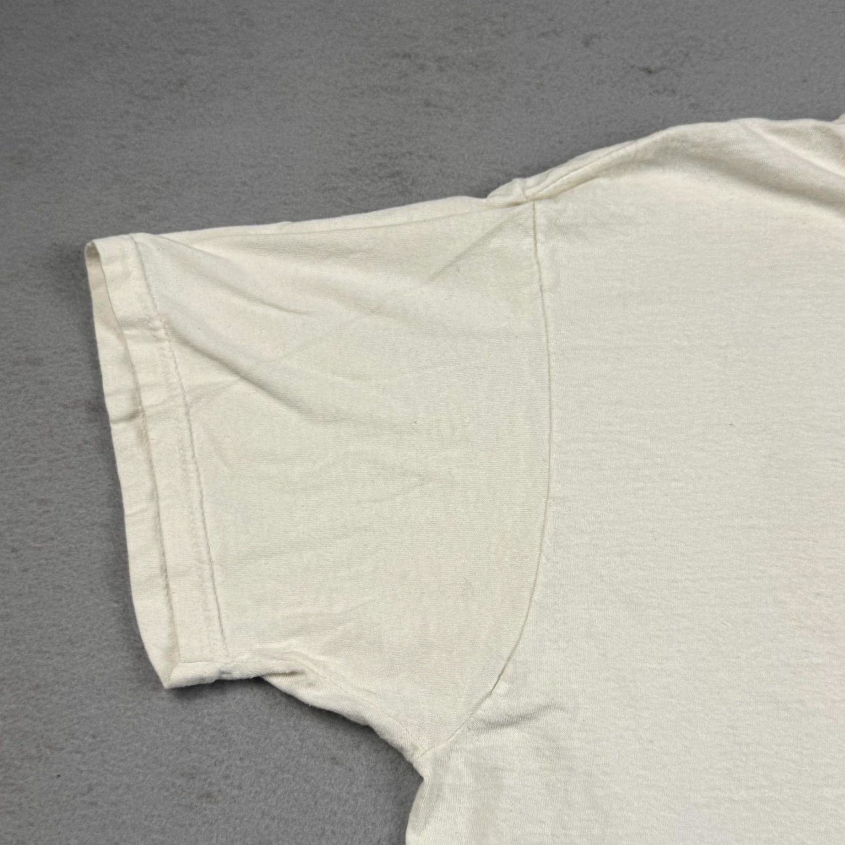 Fruit Of The Loom Fruit of the Loom Shirt Mens Large Ivory Graphic Tee Americancer Back Graffiti 90s Style Crew Neck Short Sleeve Size US L / EU 52-54 / 3 - 3 Thumbnail