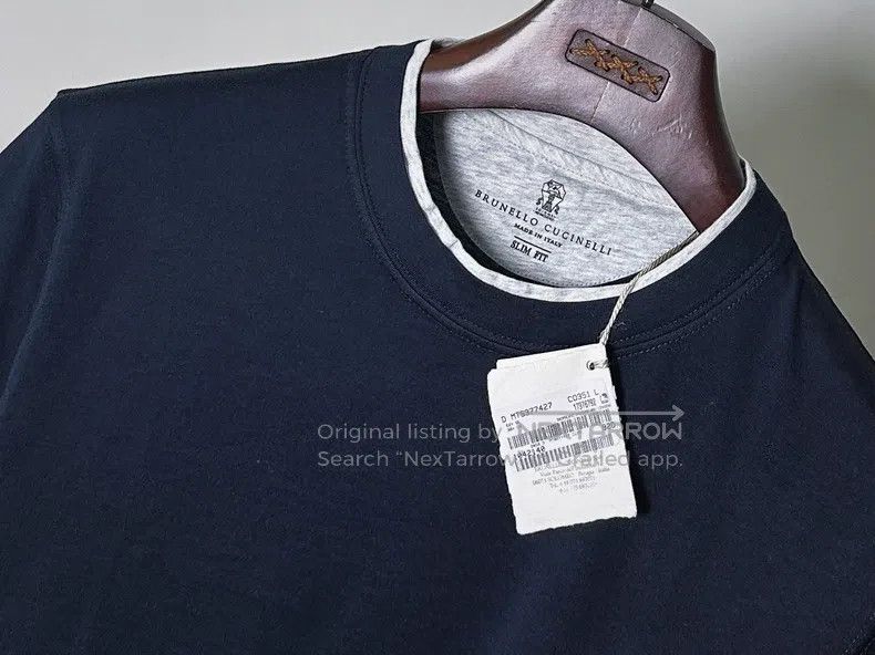Brunello Cucinelli Brunello Cucinelli Silk-cotton blend short-sleeve T-shirt Size US L / EU 52-54 / 3 - 2 Thumbnail