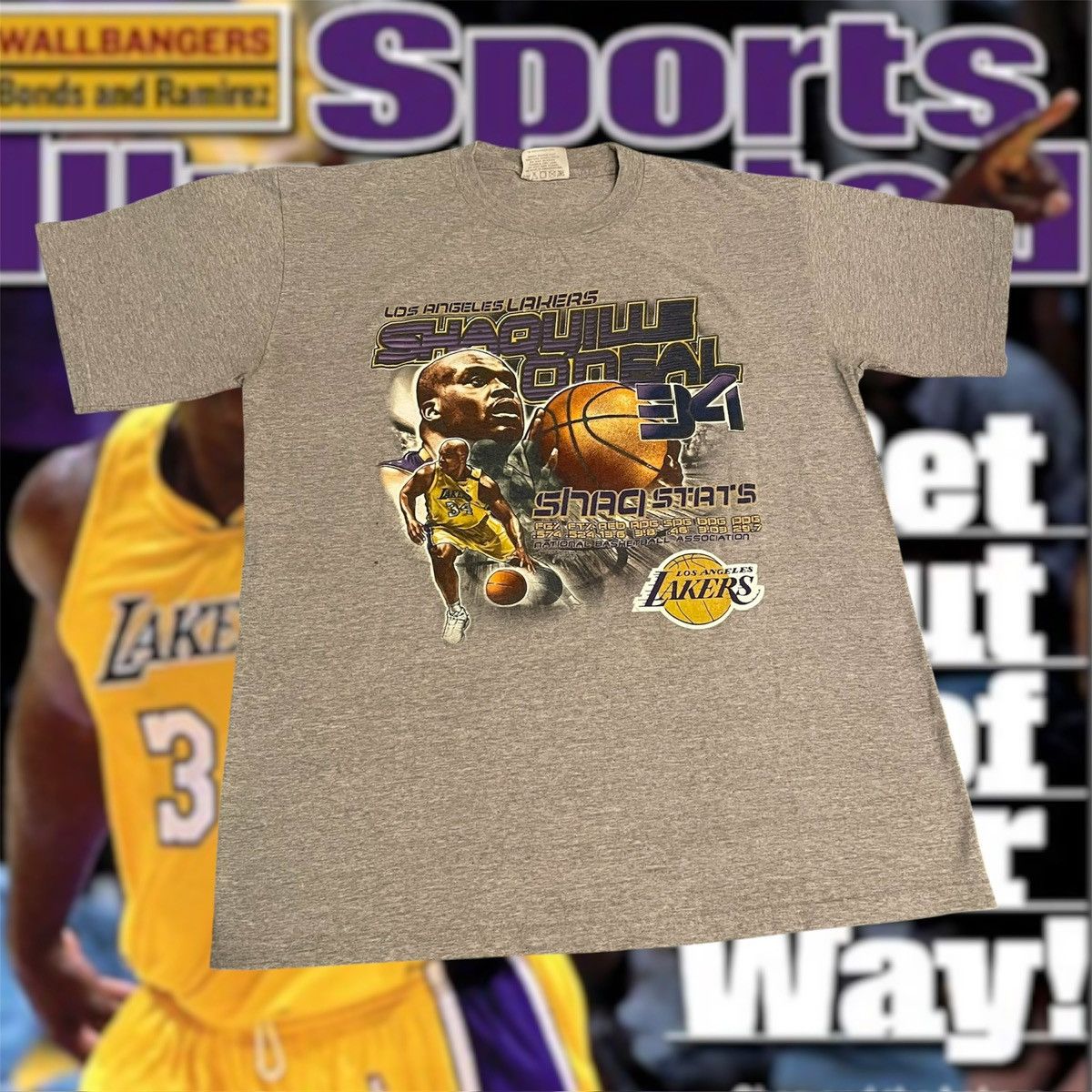 NBA × Vintage Vintage 2000s NBA Shaquille O’Neal Los Angeles Lakers Tee Size US L / EU 52-54 / 3 - 1 Thumbnail