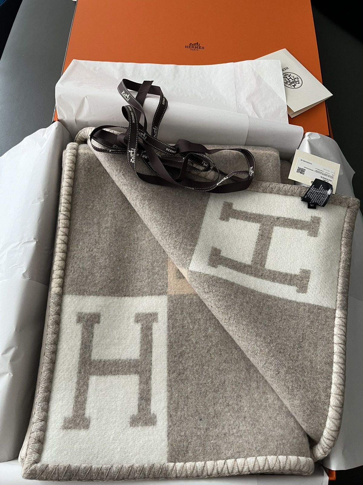 Hermes Giftable New Hermes Avalon Blanket Coco Chamomile Cashmere Size ONE SIZE - 2 Thumbnail