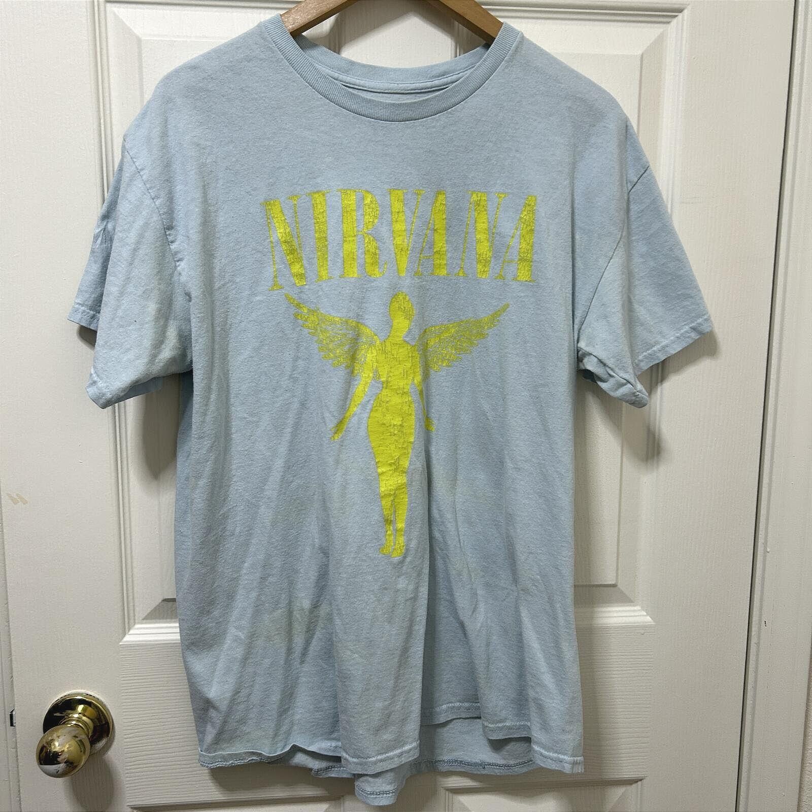 Nirvana Nirvana In Utero Angel Blue Yellow T-Shirt Y2K Grunge L Size US L / EU 52-54 / 3 - 2 Thumbnail